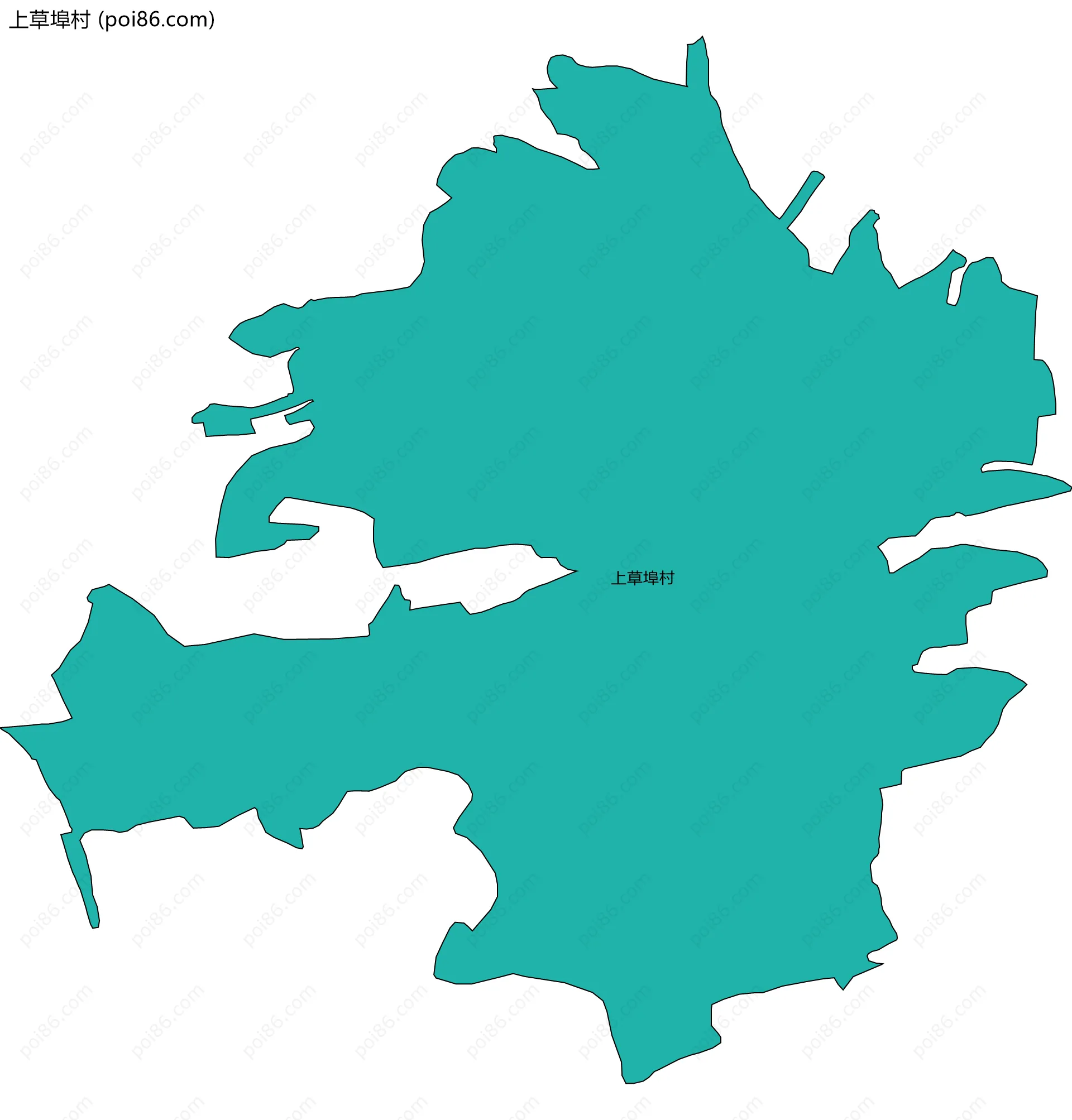 上草埠村边界地图