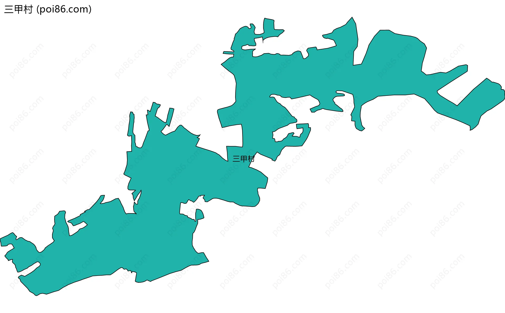 三甲村边界地图