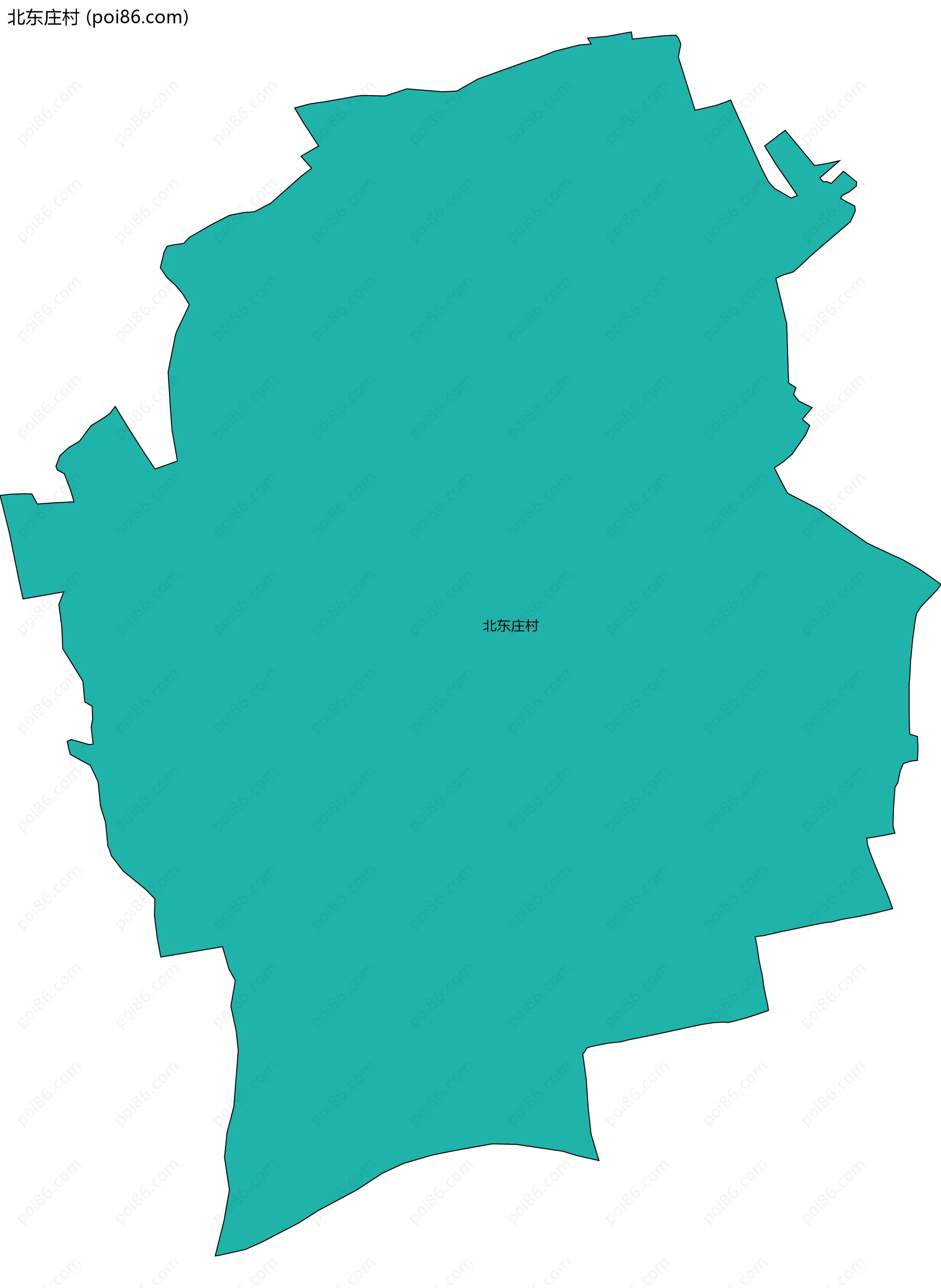 北东庄村边界地图