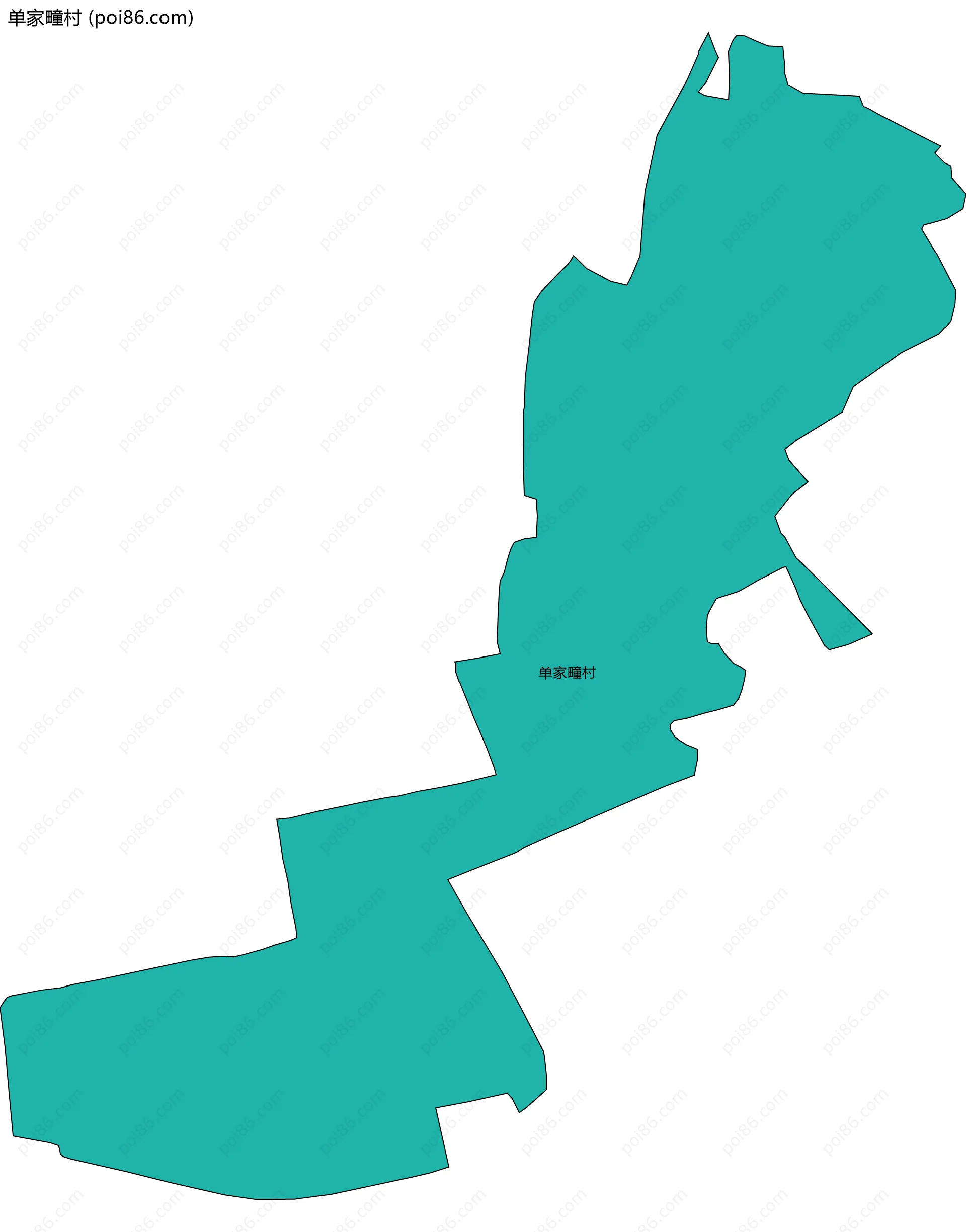 单家疃村边界地图