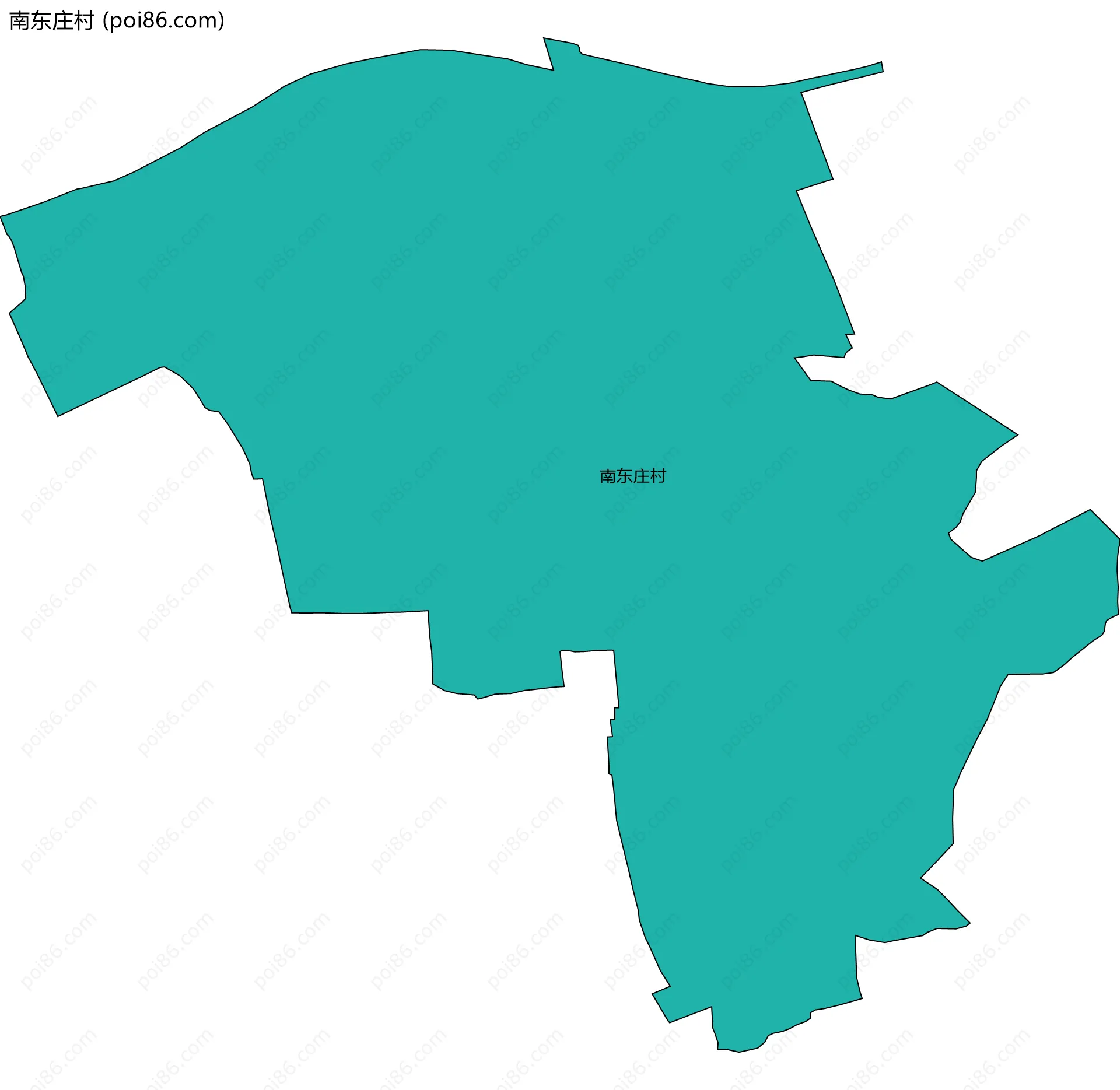 南东庄村边界地图