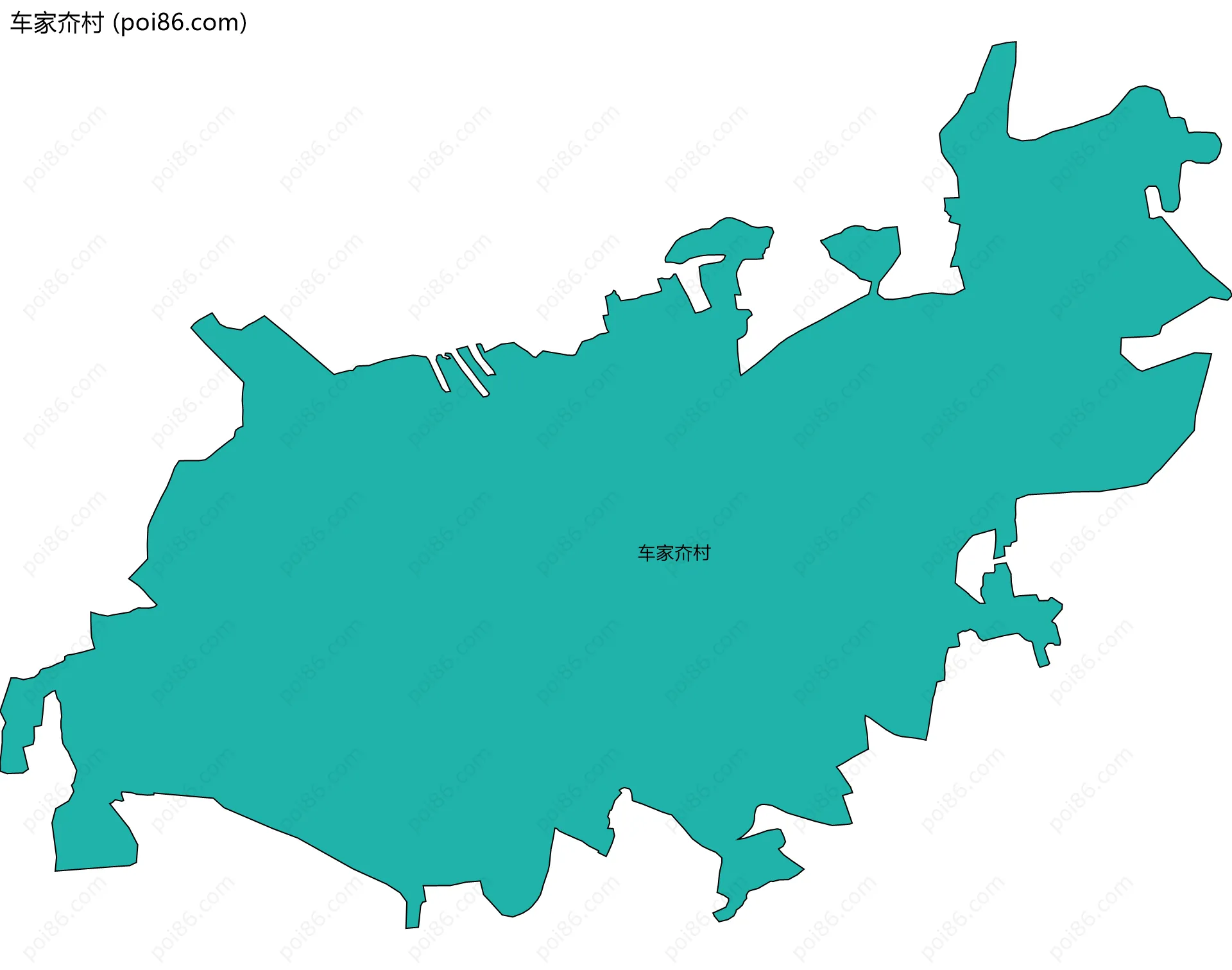 车家夼村边界地图