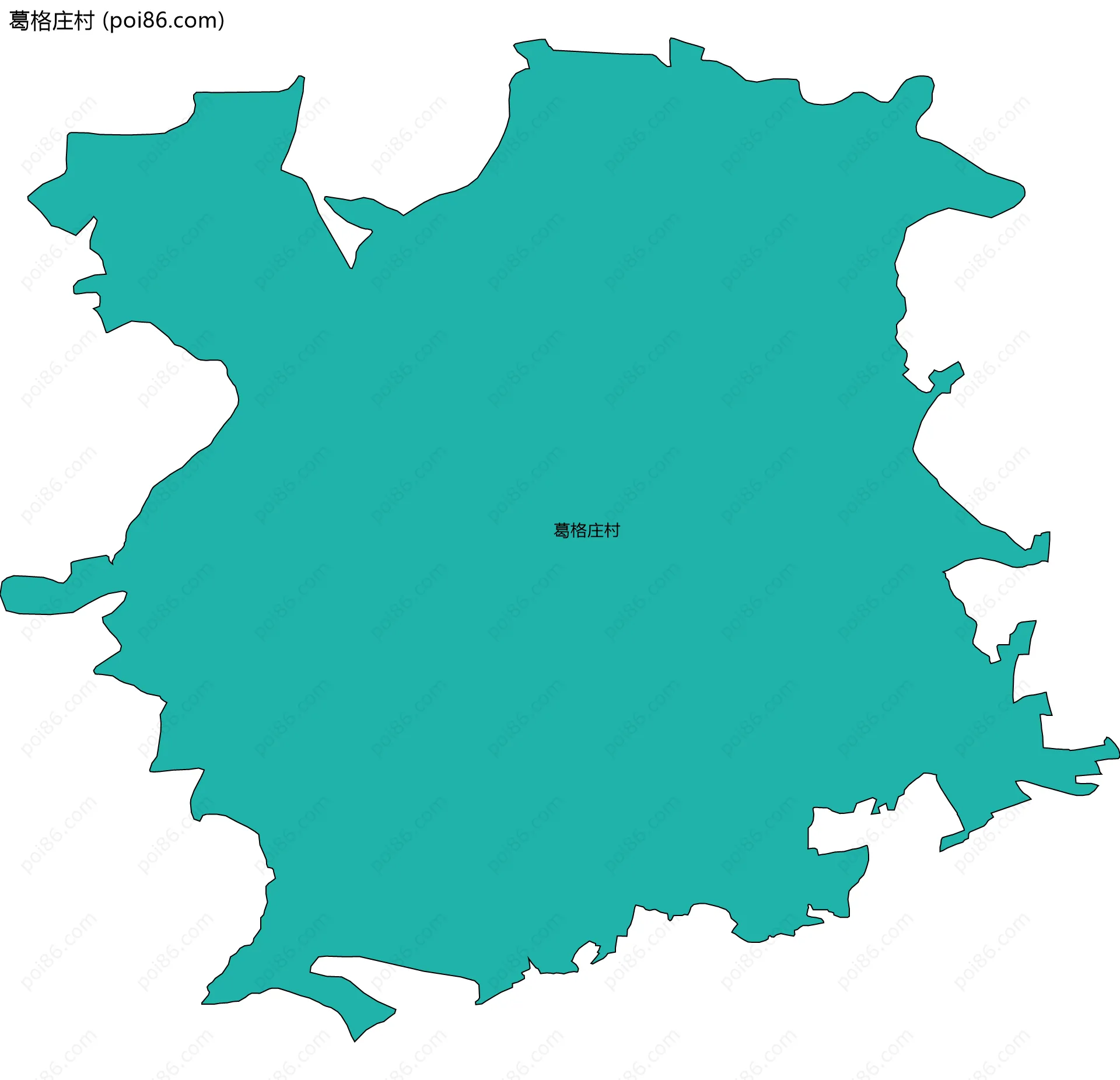 葛格庄村边界地图