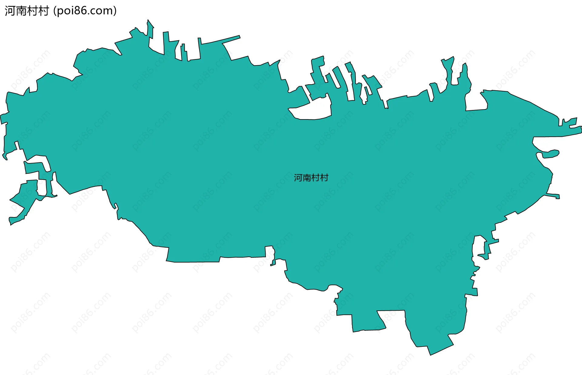 河南村村边界地图