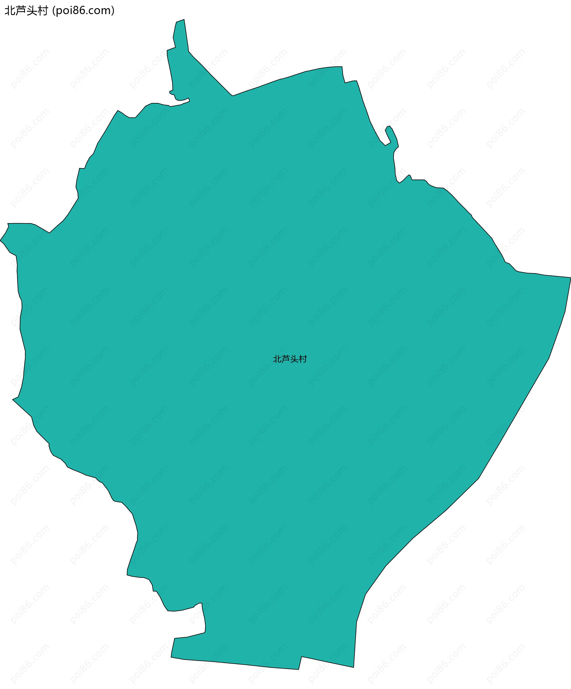 北芦头村边界地图