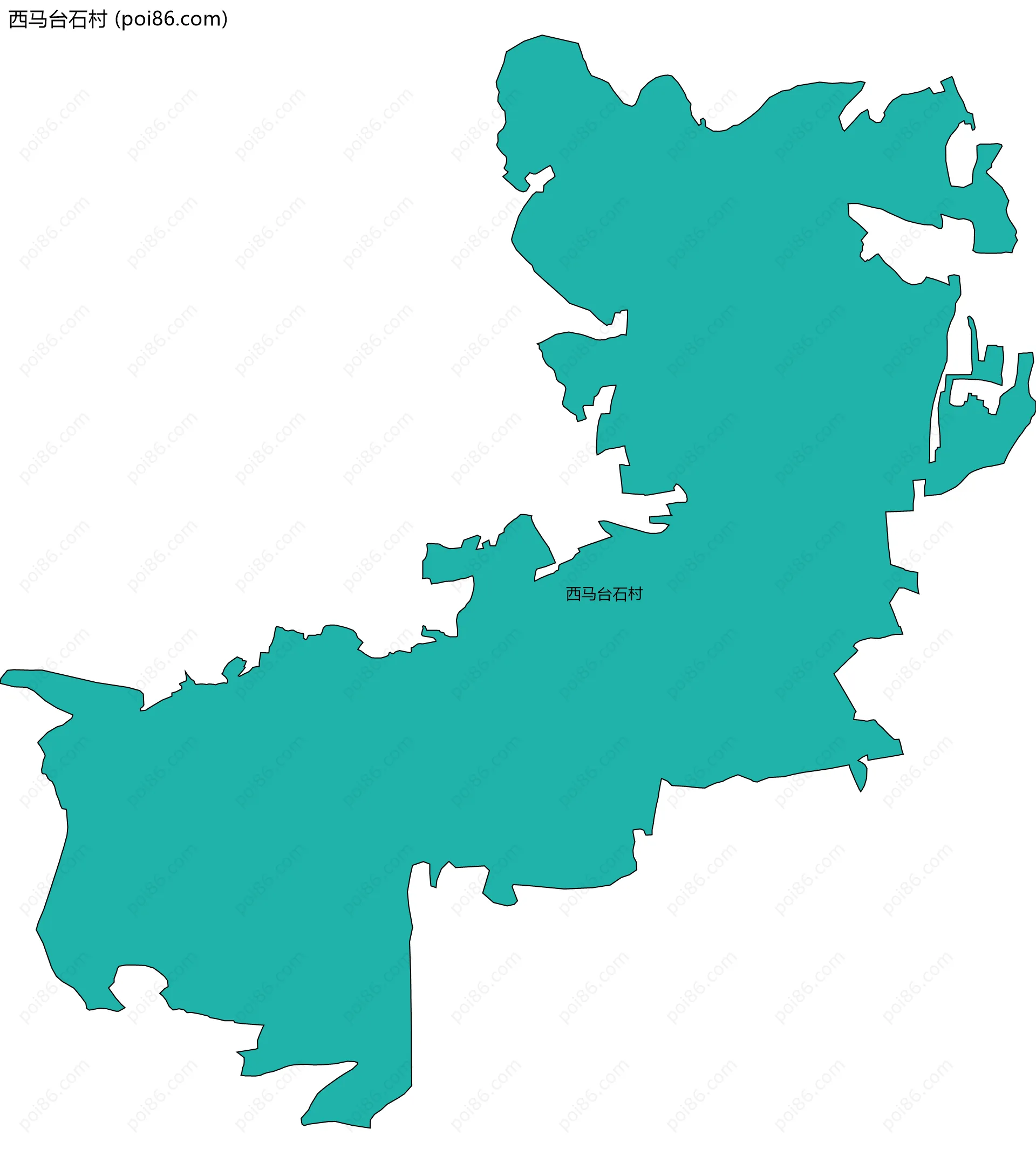 西马台石村边界地图