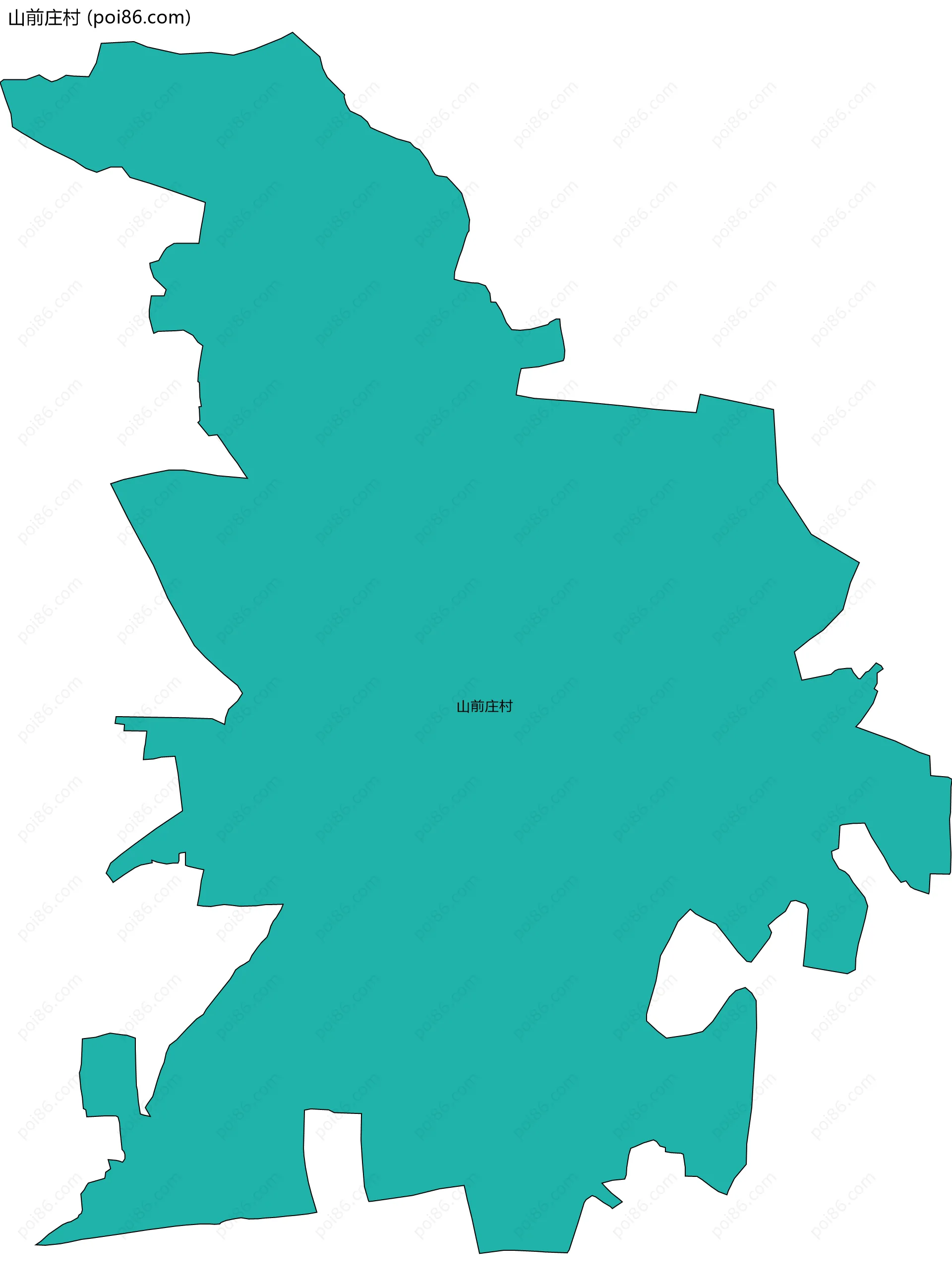 山前庄村边界地图