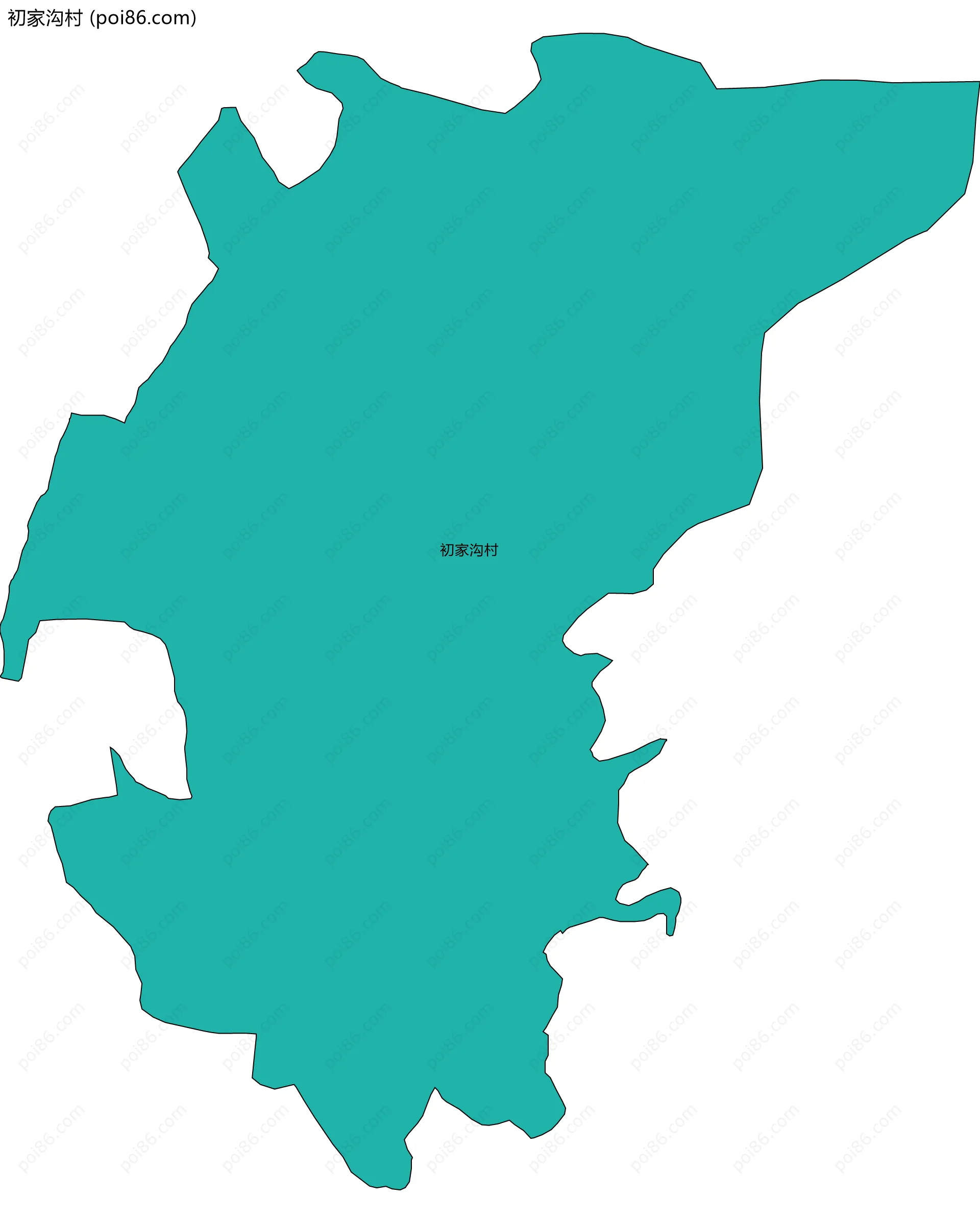 初家沟村边界地图