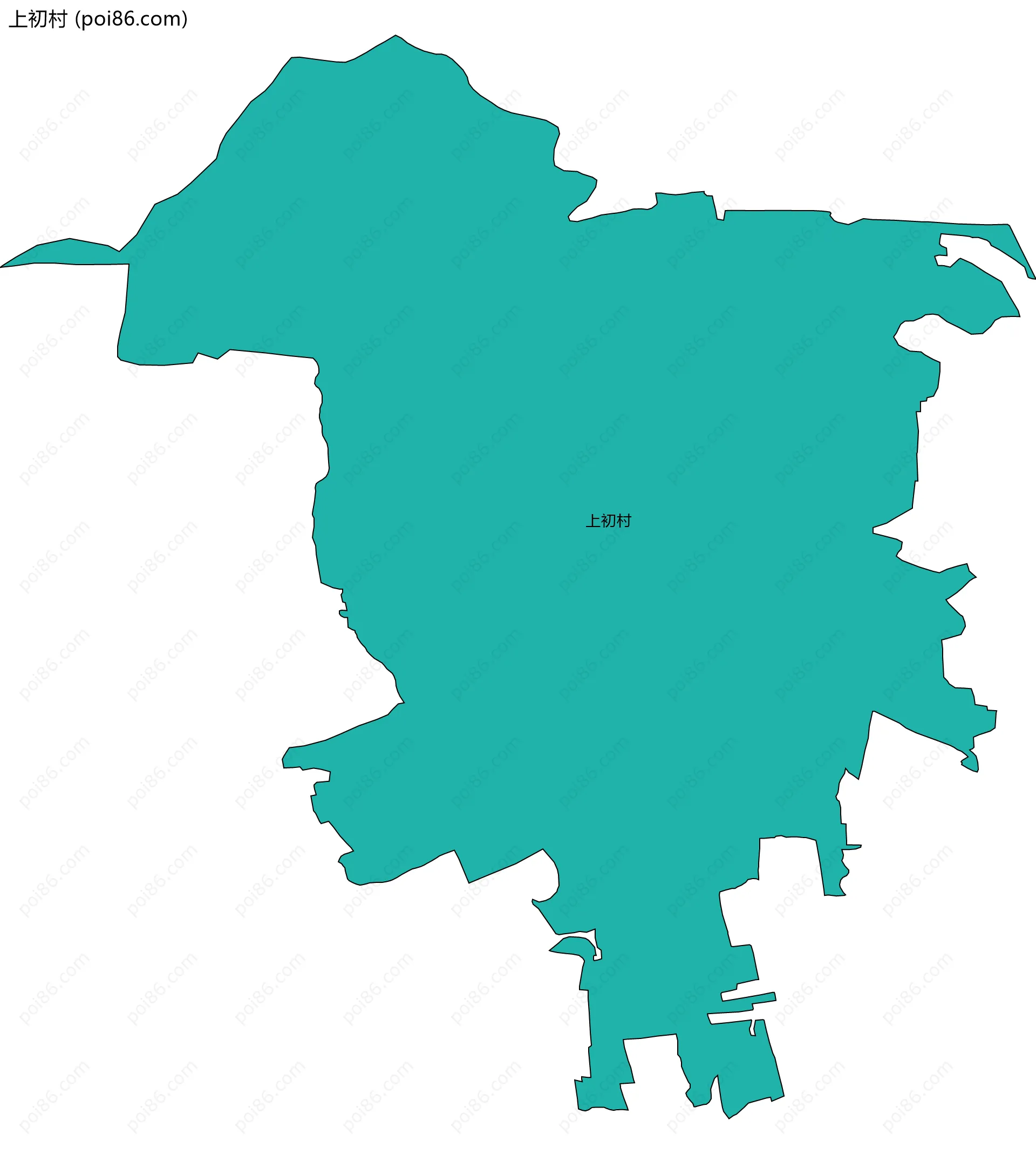 上初村边界地图