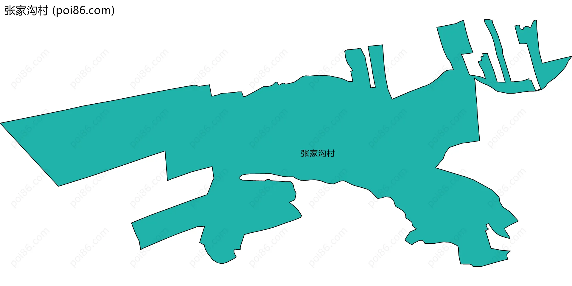 张家沟村边界地图