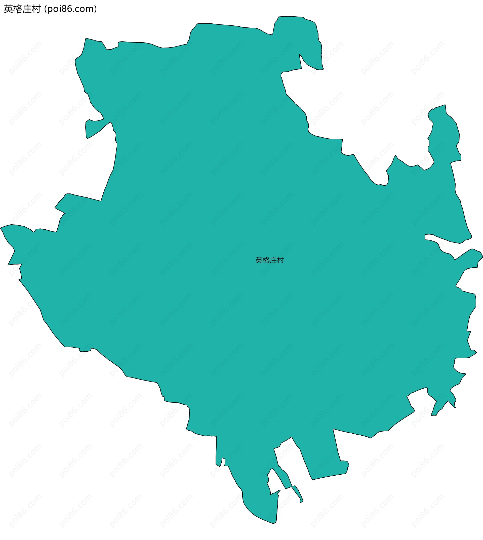 英格庄村边界地图