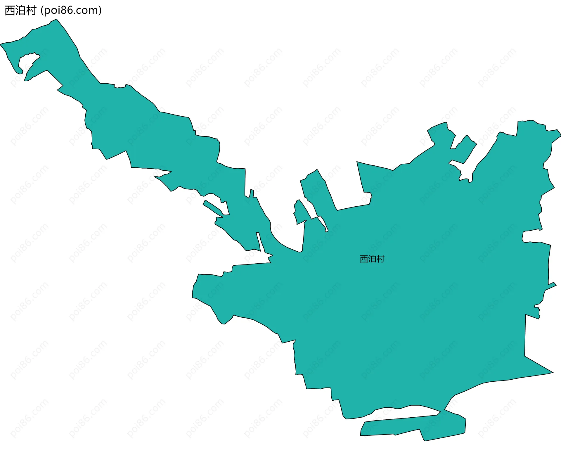 西泊村边界地图