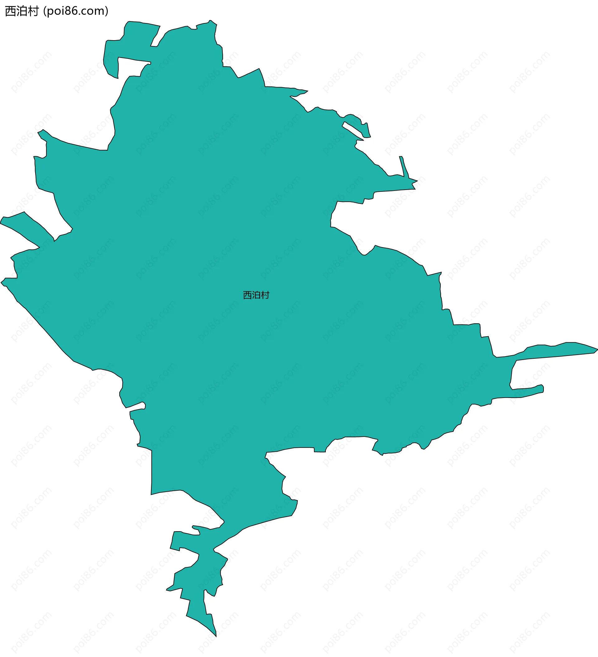 西泊村边界地图