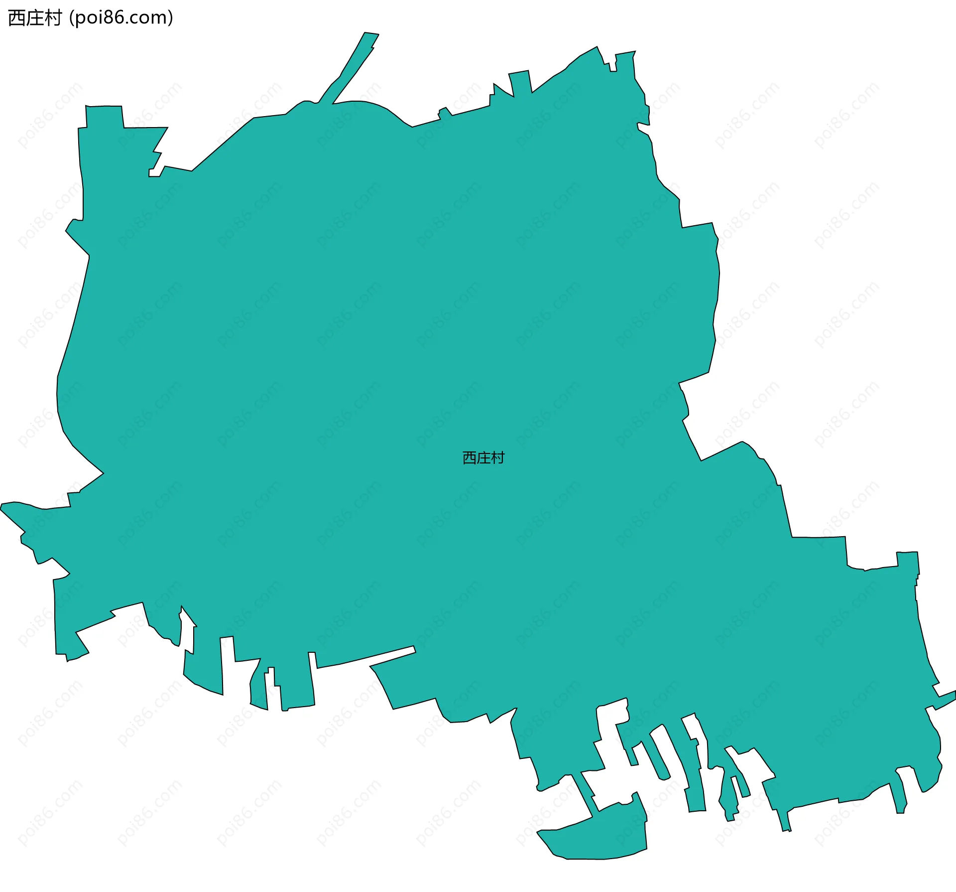 西庄村边界地图