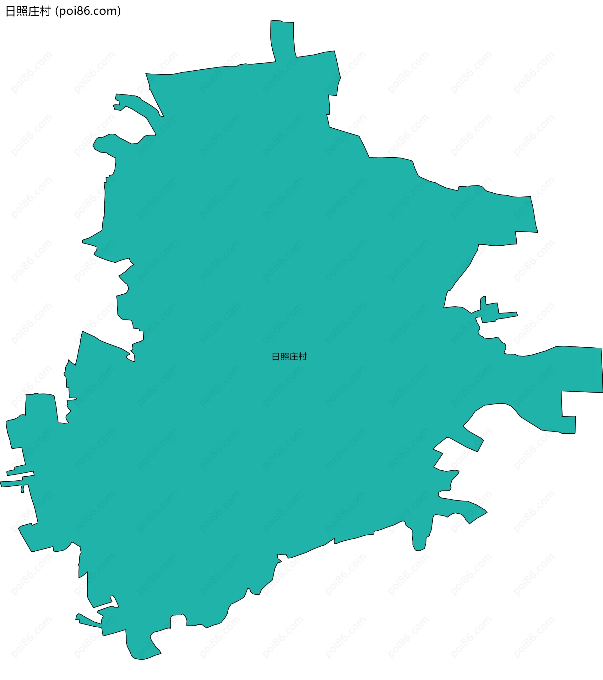 日照庄村边界地图