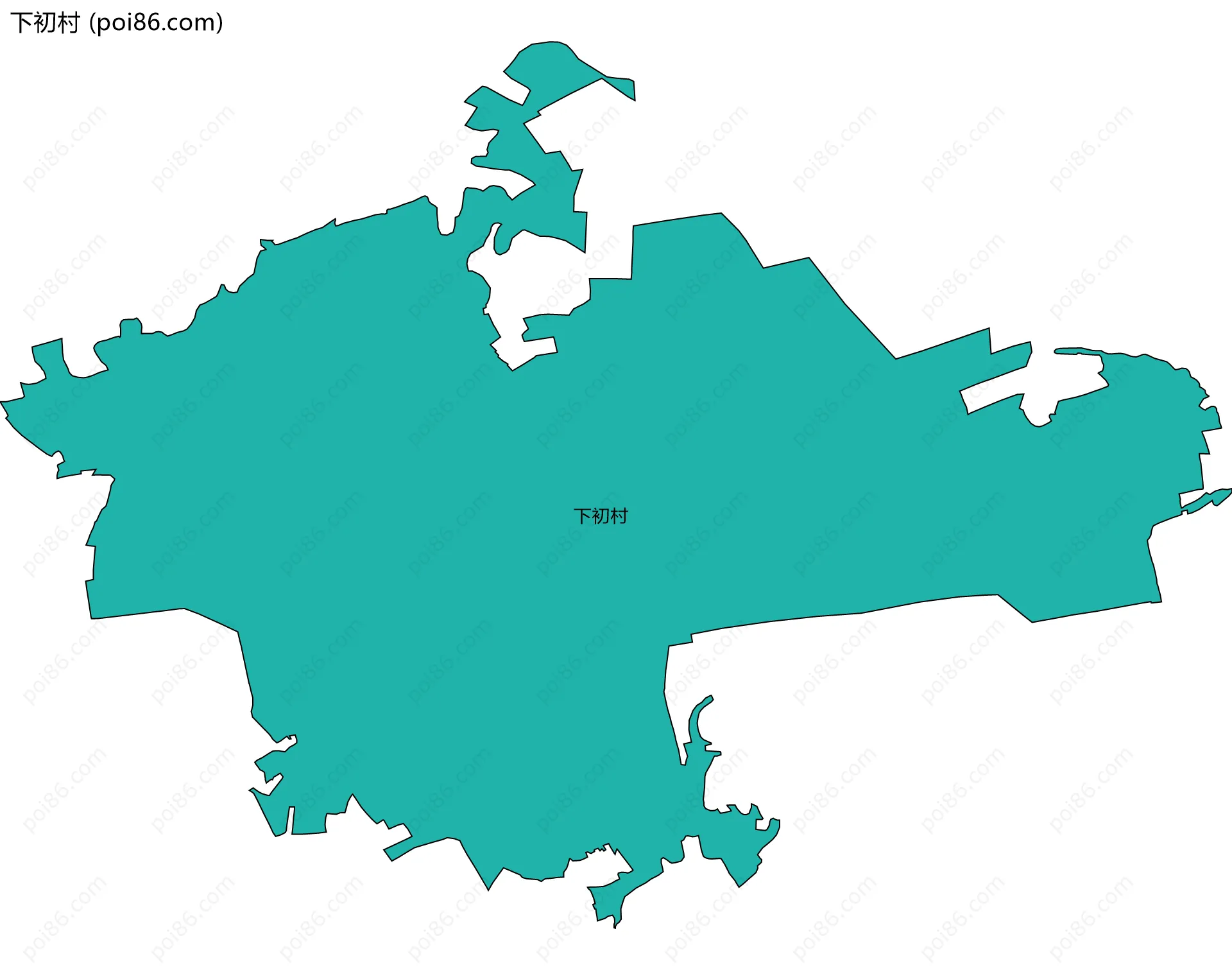 下初村边界地图