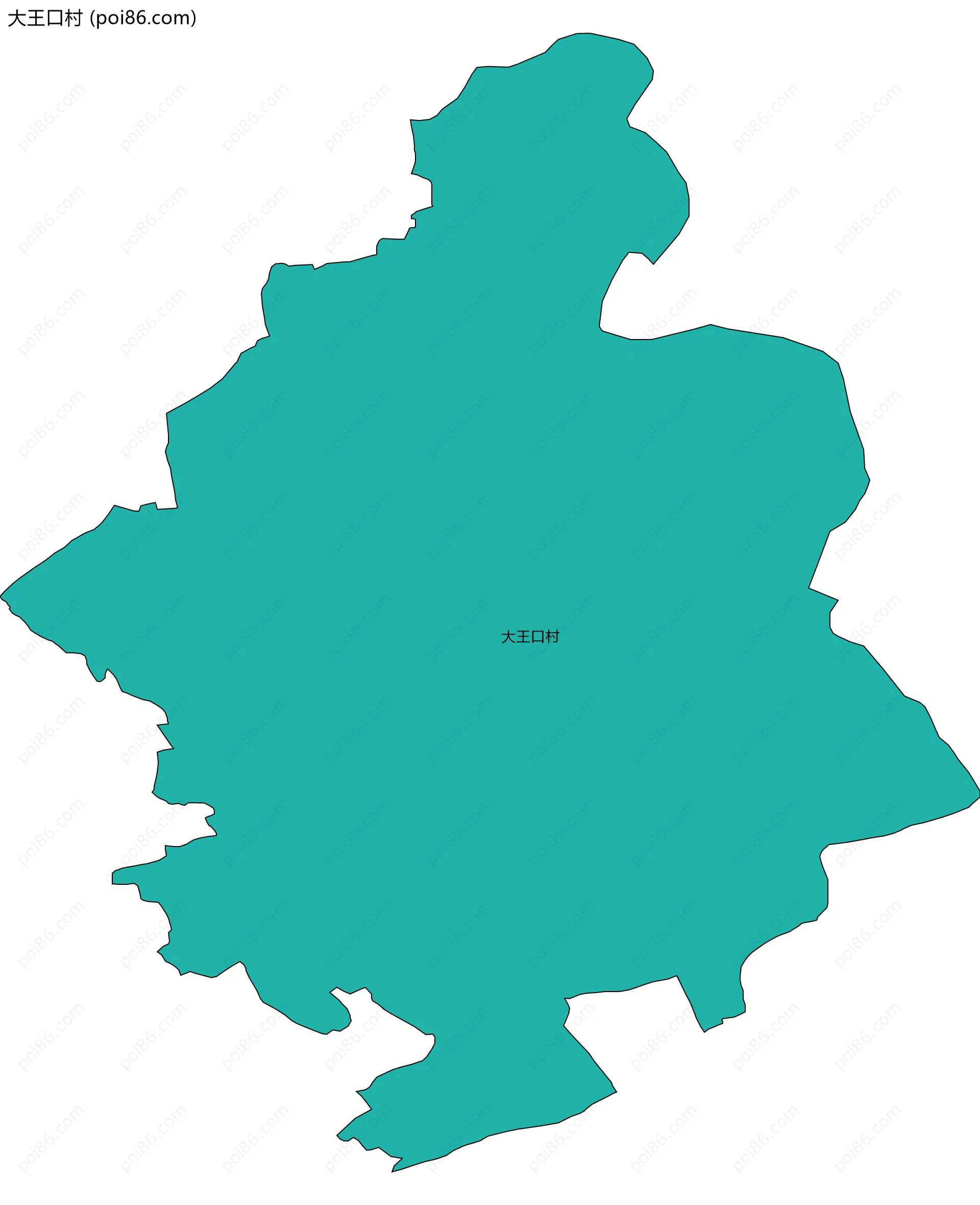 大王口村边界地图