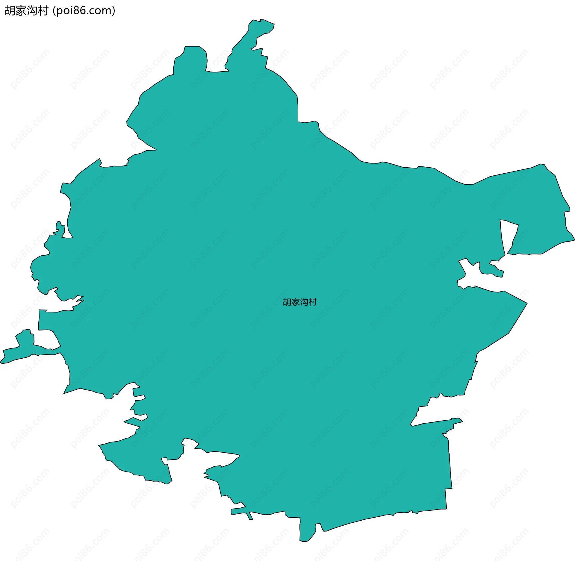 胡家沟村边界地图