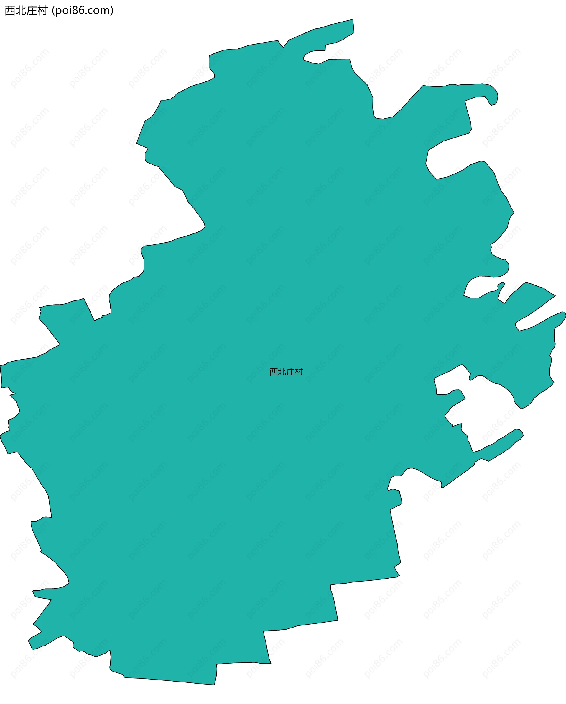 西北庄村边界地图
