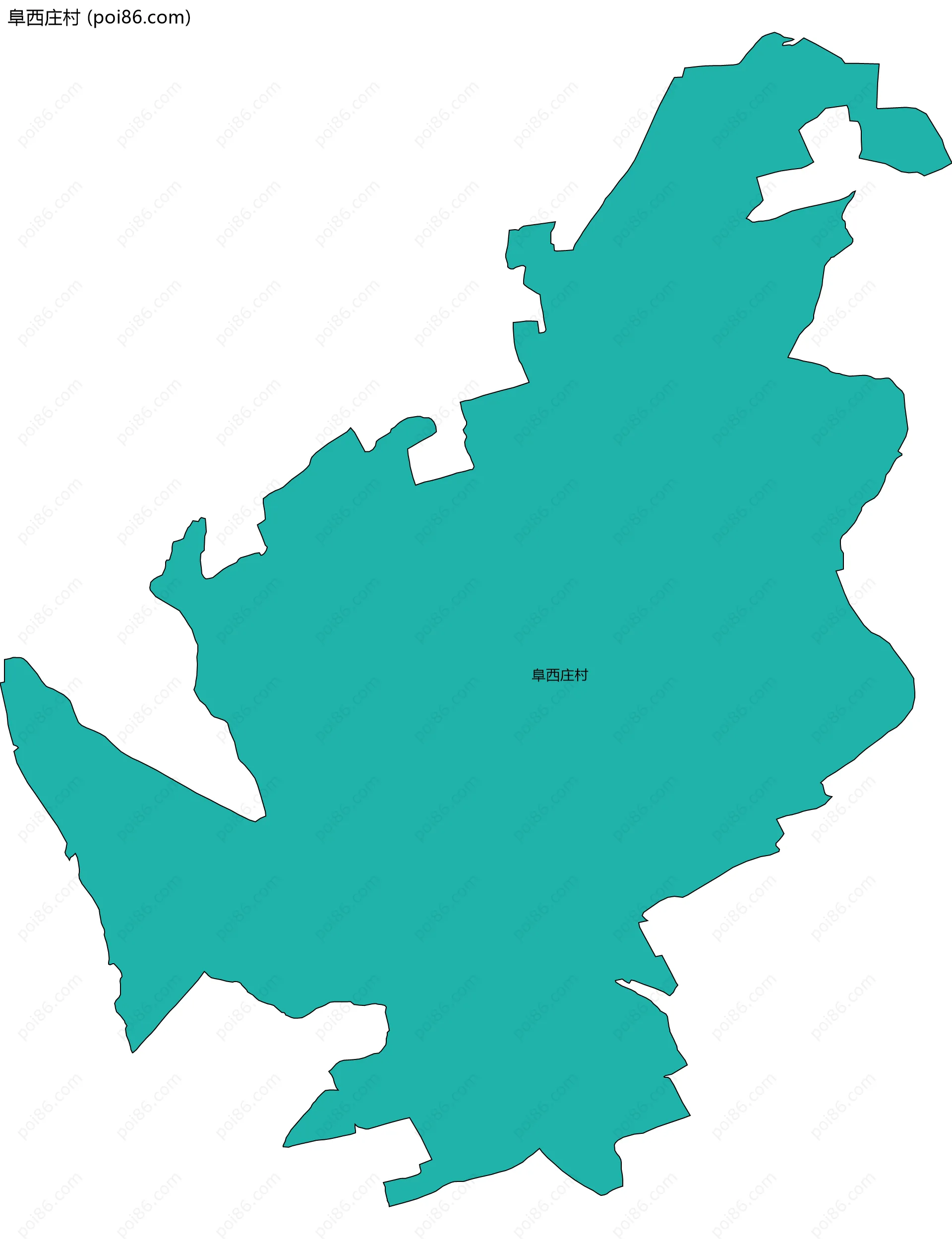 阜西庄村边界地图