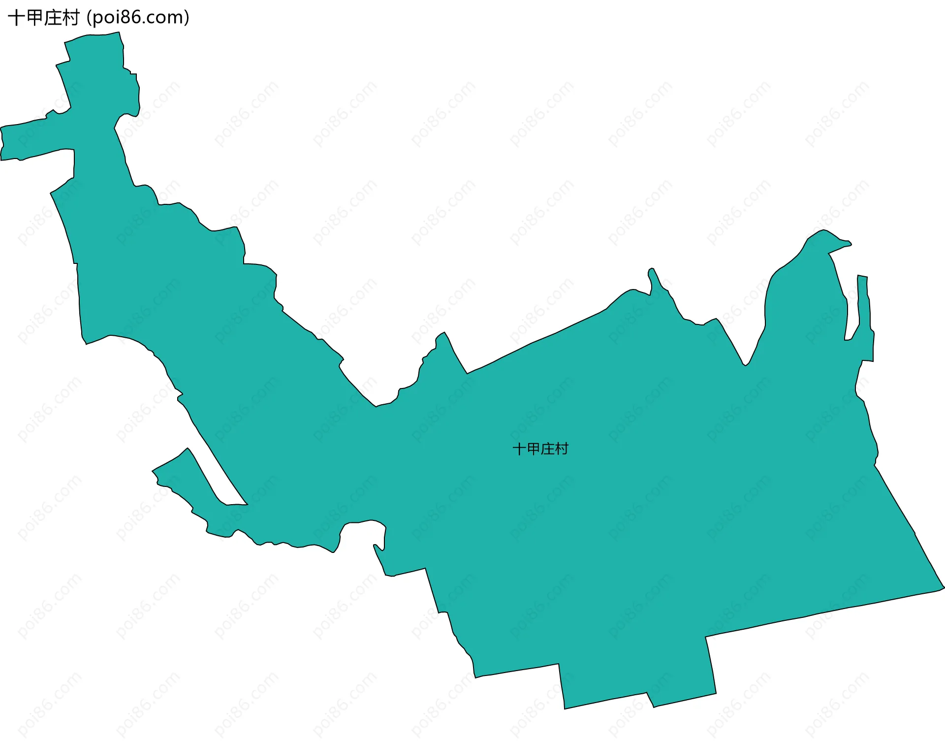十甲庄村边界地图