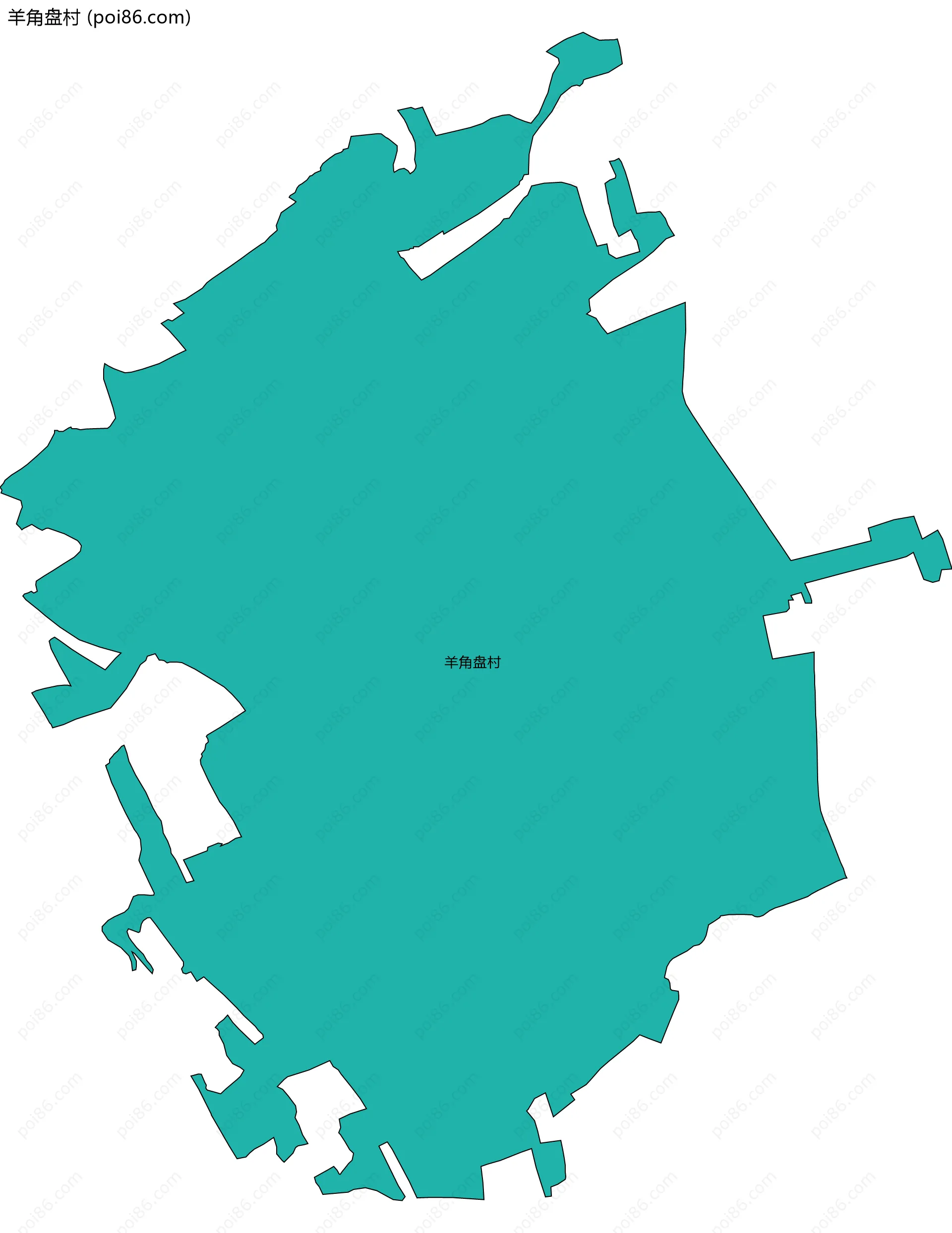 羊角盘村边界地图