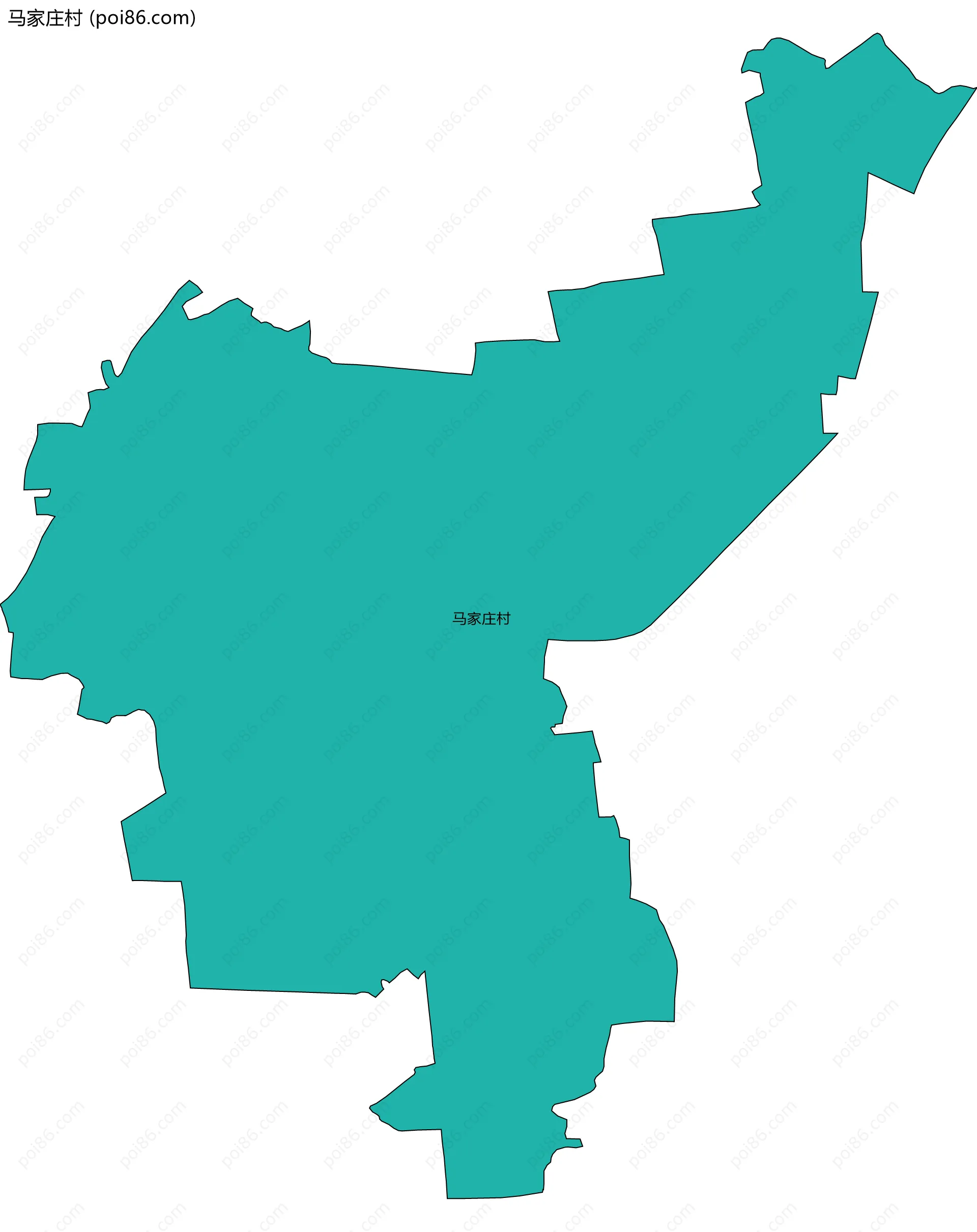 马家庄村边界地图