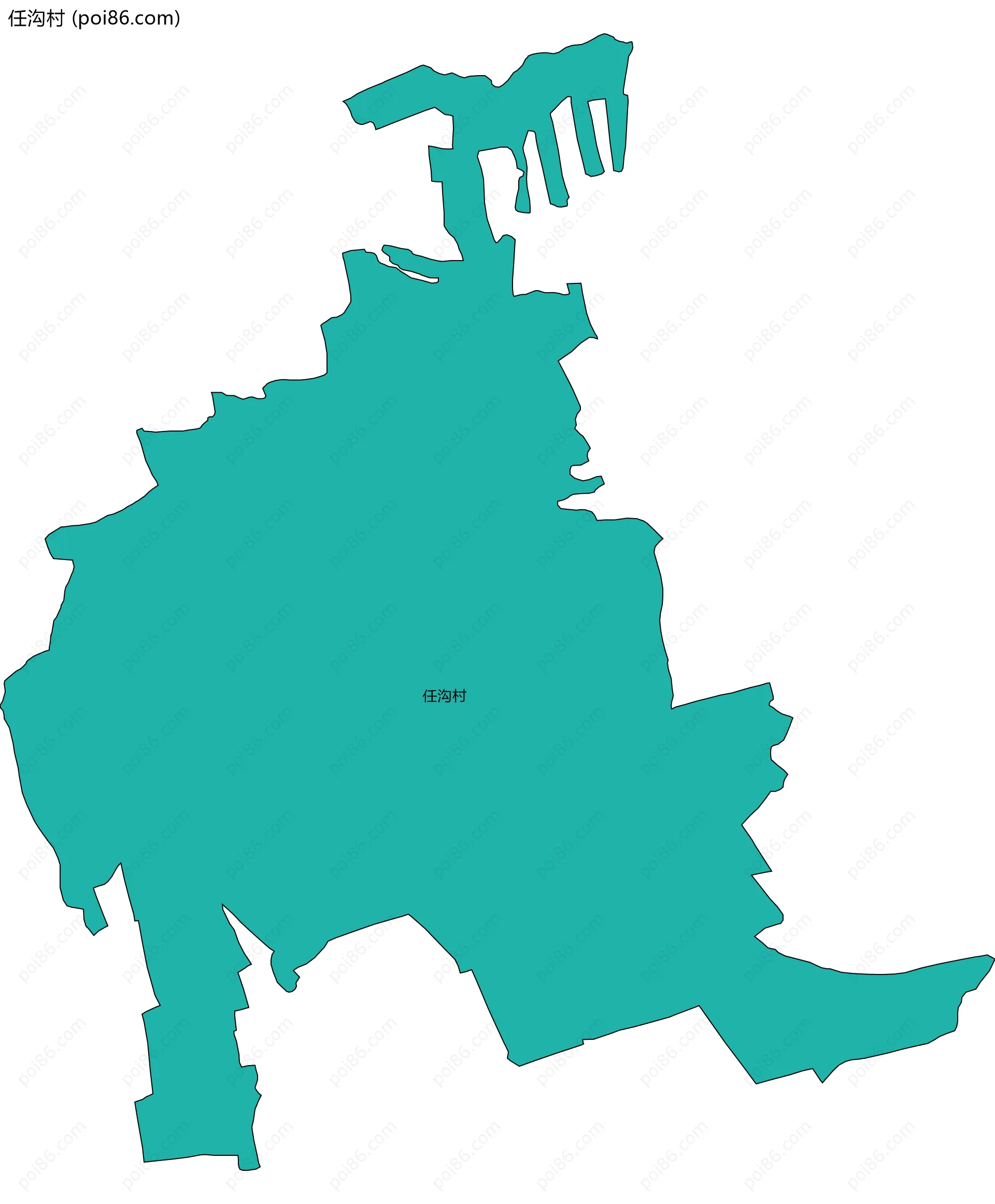 任沟村边界地图