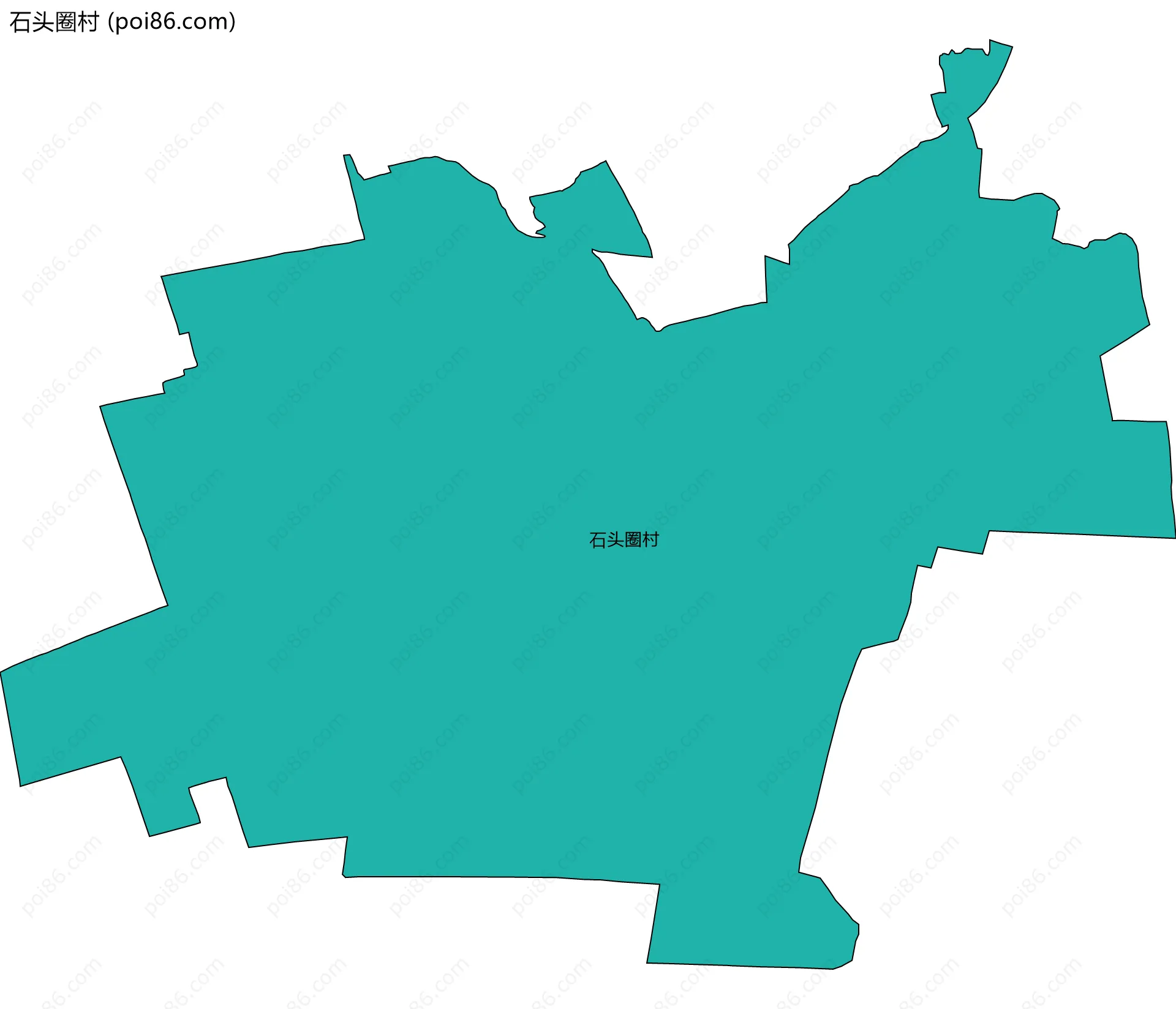 石头圈村边界地图