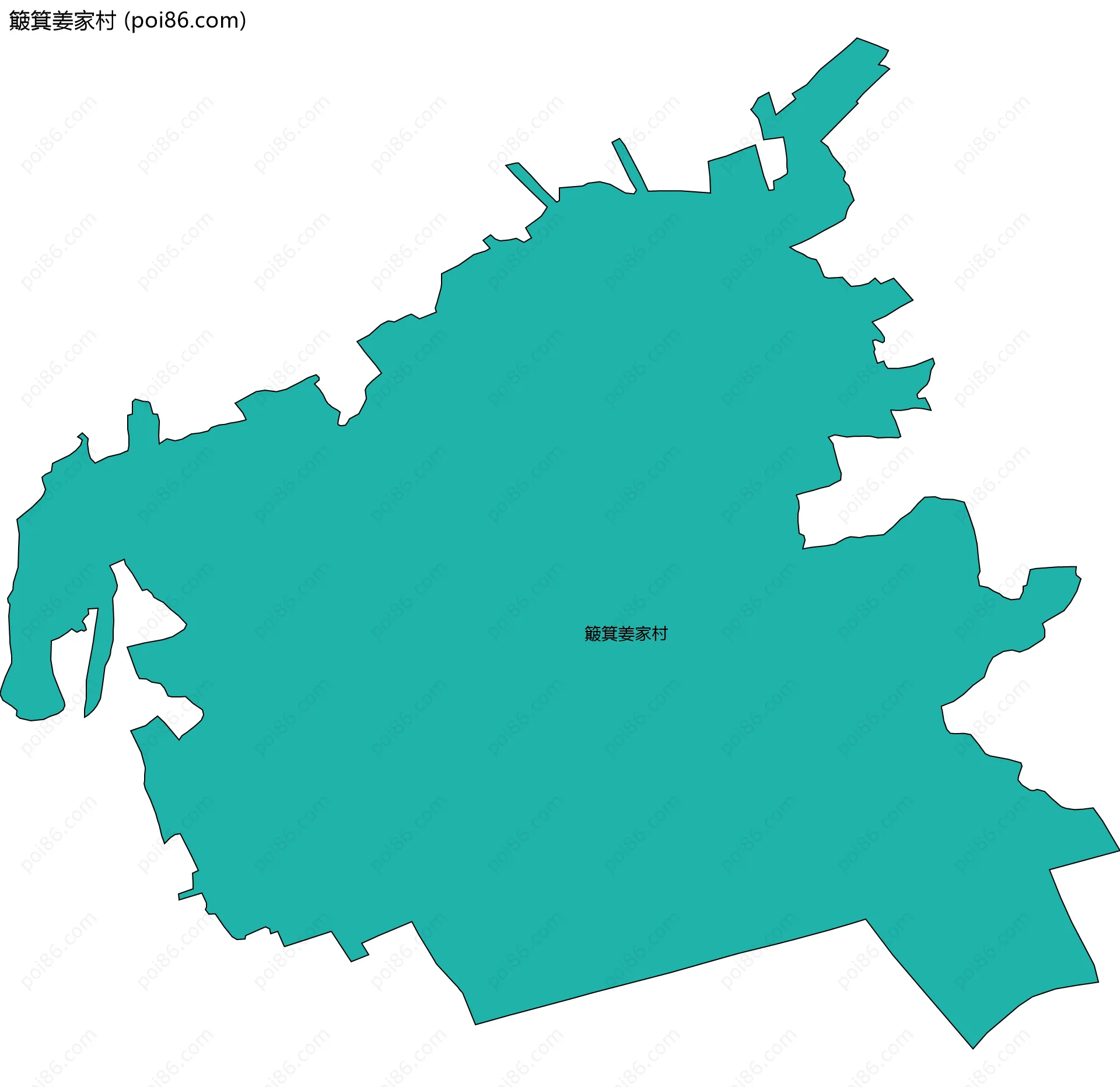 簸箕姜家村边界地图