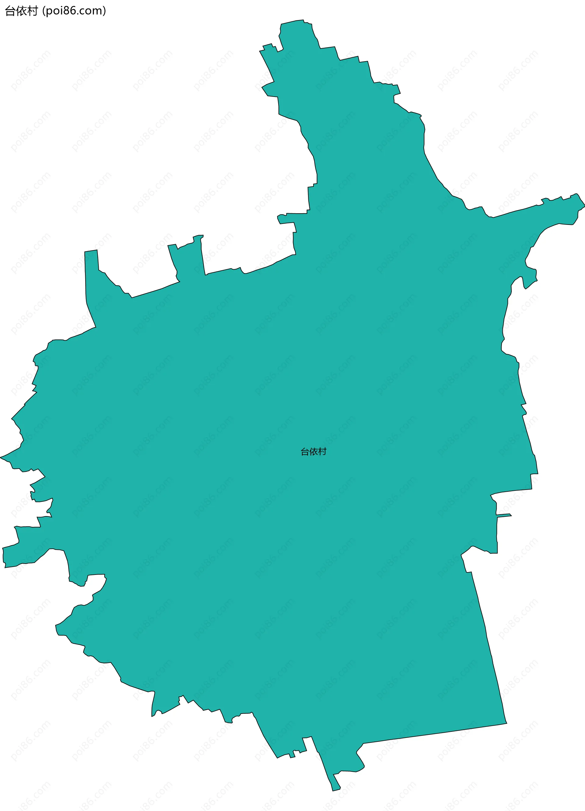 台依村边界地图
