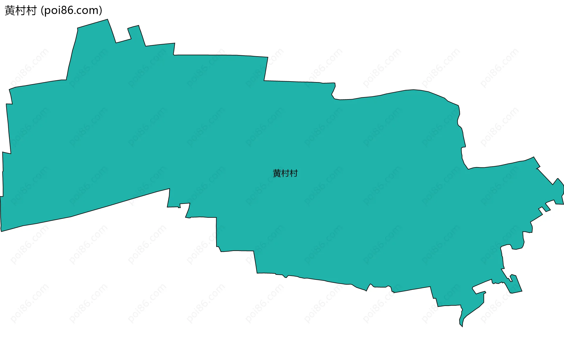黄村村边界地图