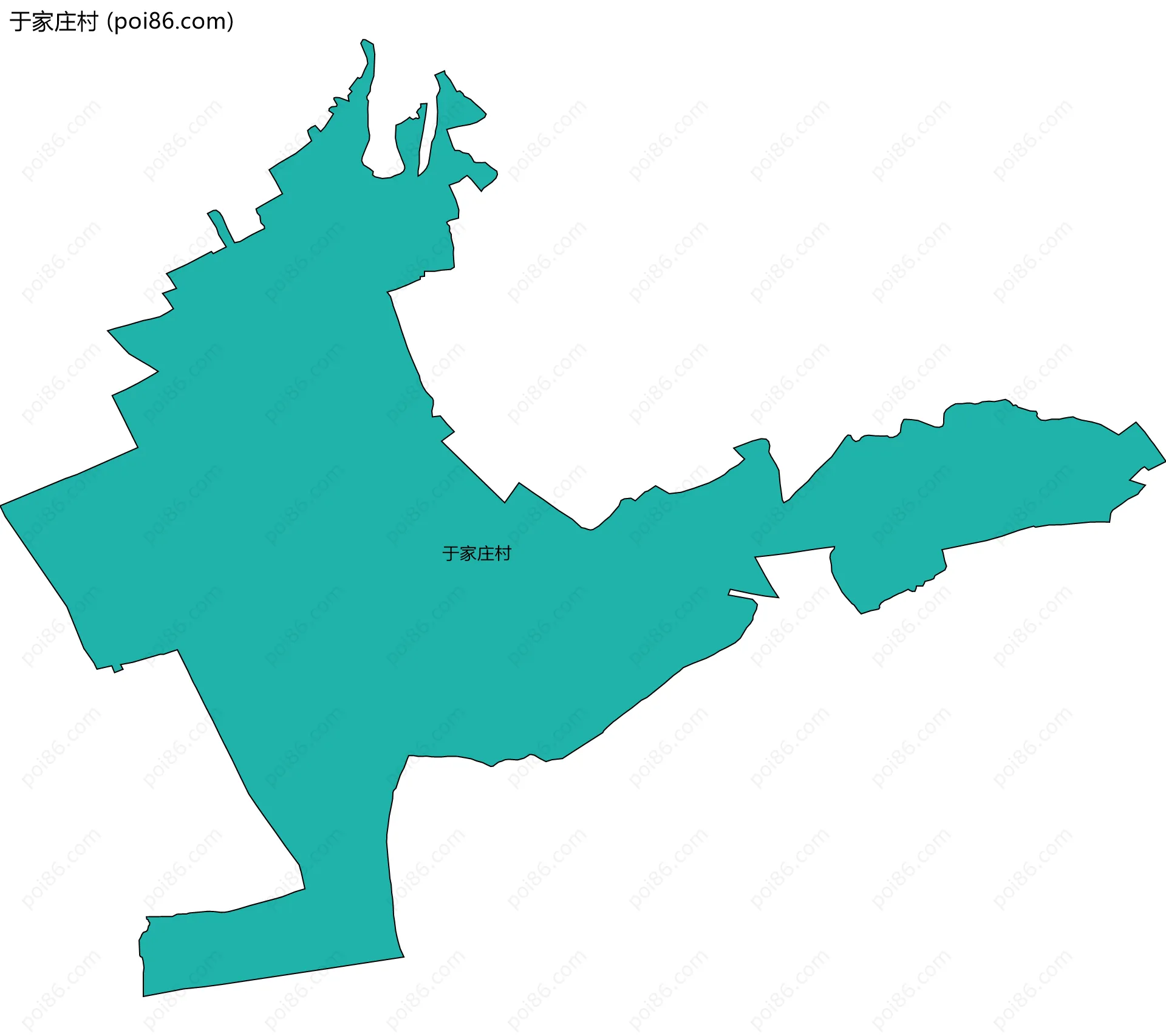 于家庄村边界地图