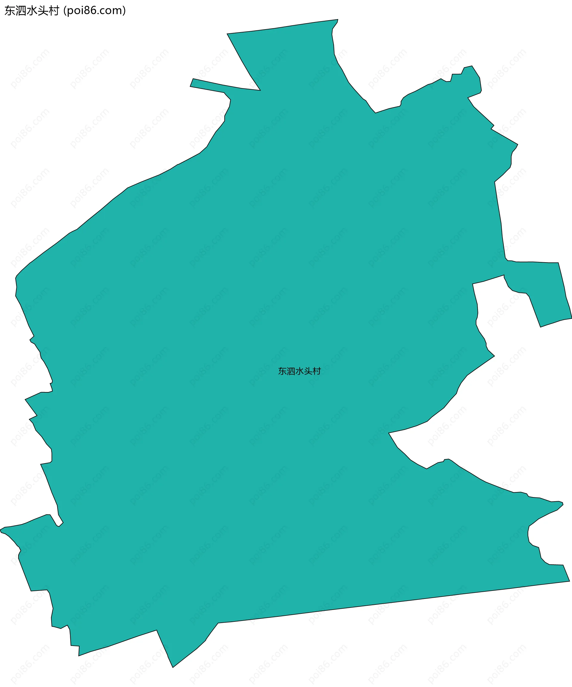 东泗水头村边界地图