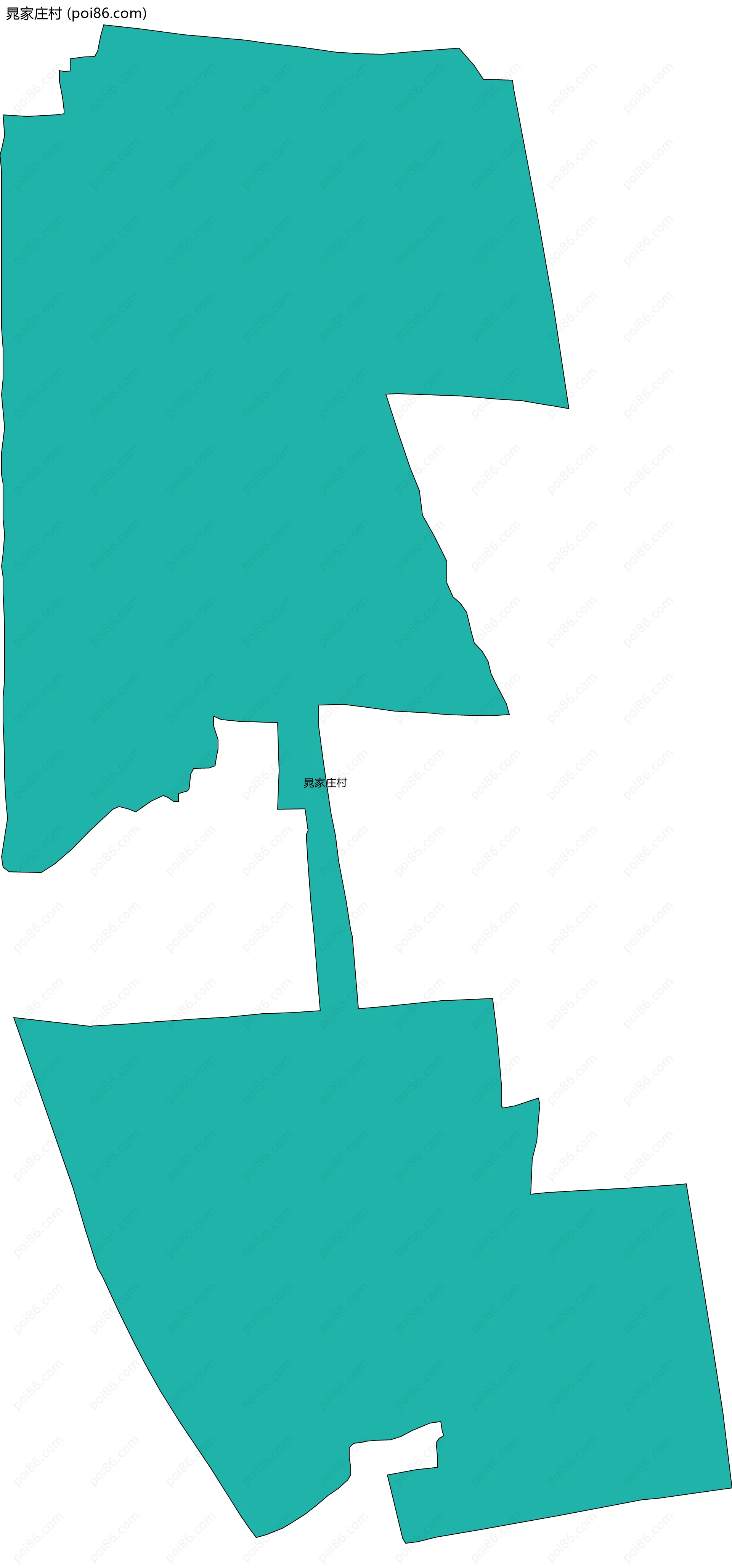 晁家庄村边界地图