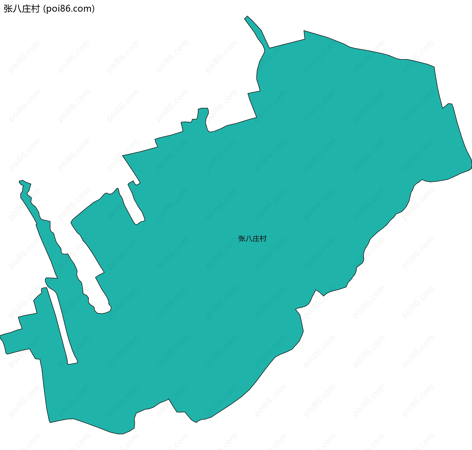 张八庄村边界地图