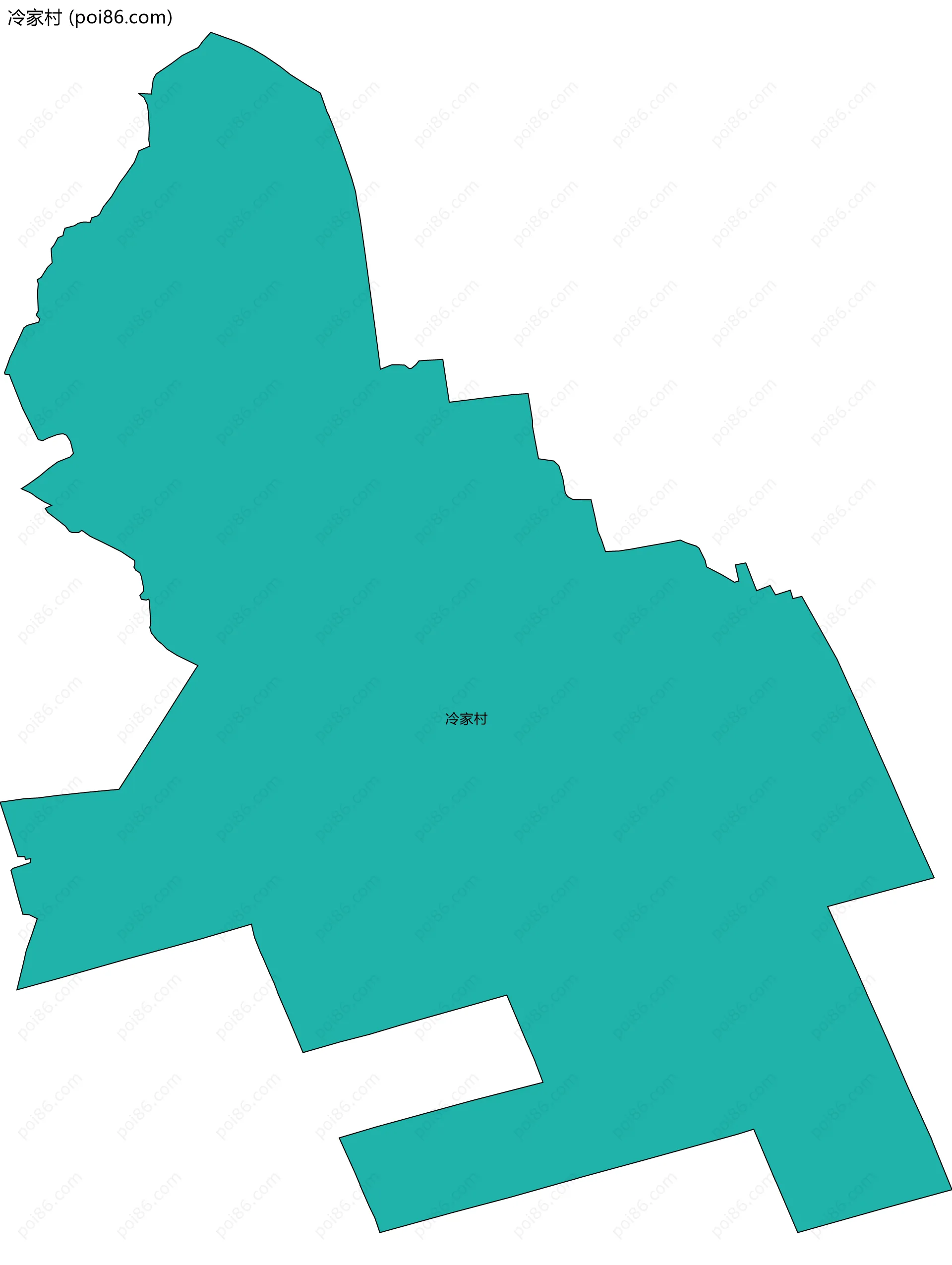 冷家村边界地图