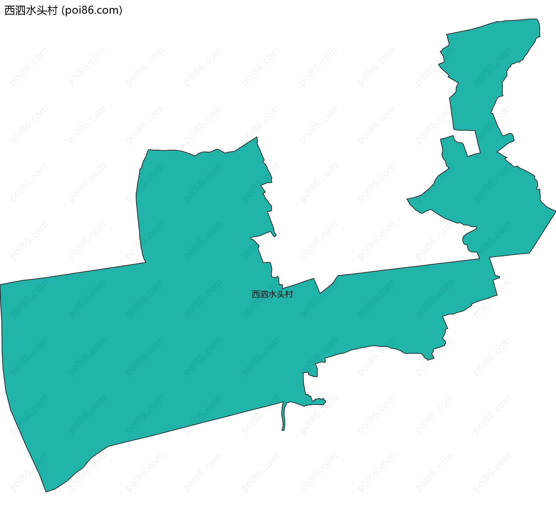 西泗水头村边界地图