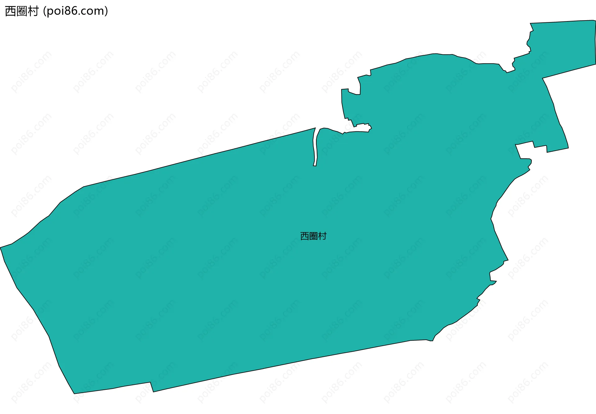 西圈村边界地图