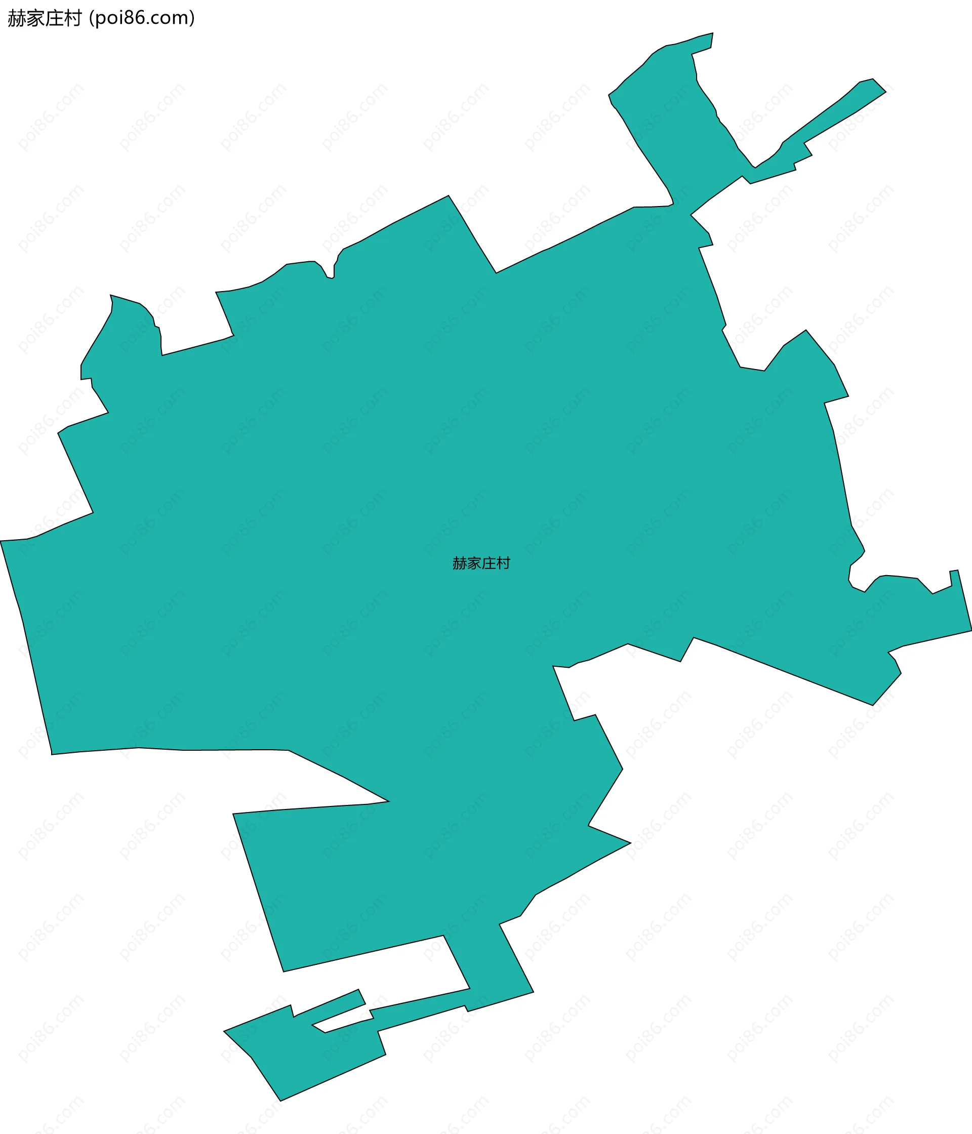 赫家庄村边界地图