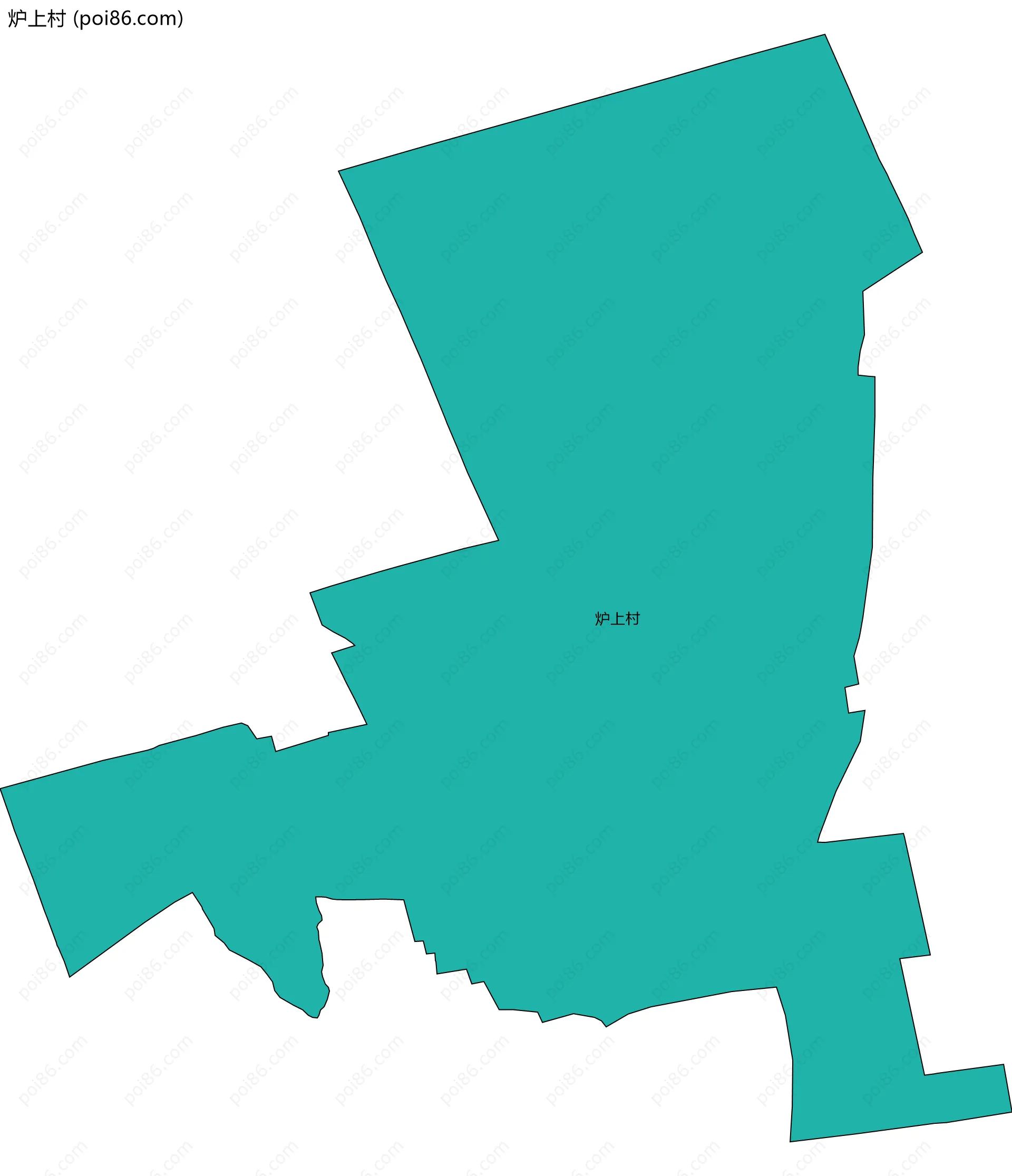 炉上村边界地图
