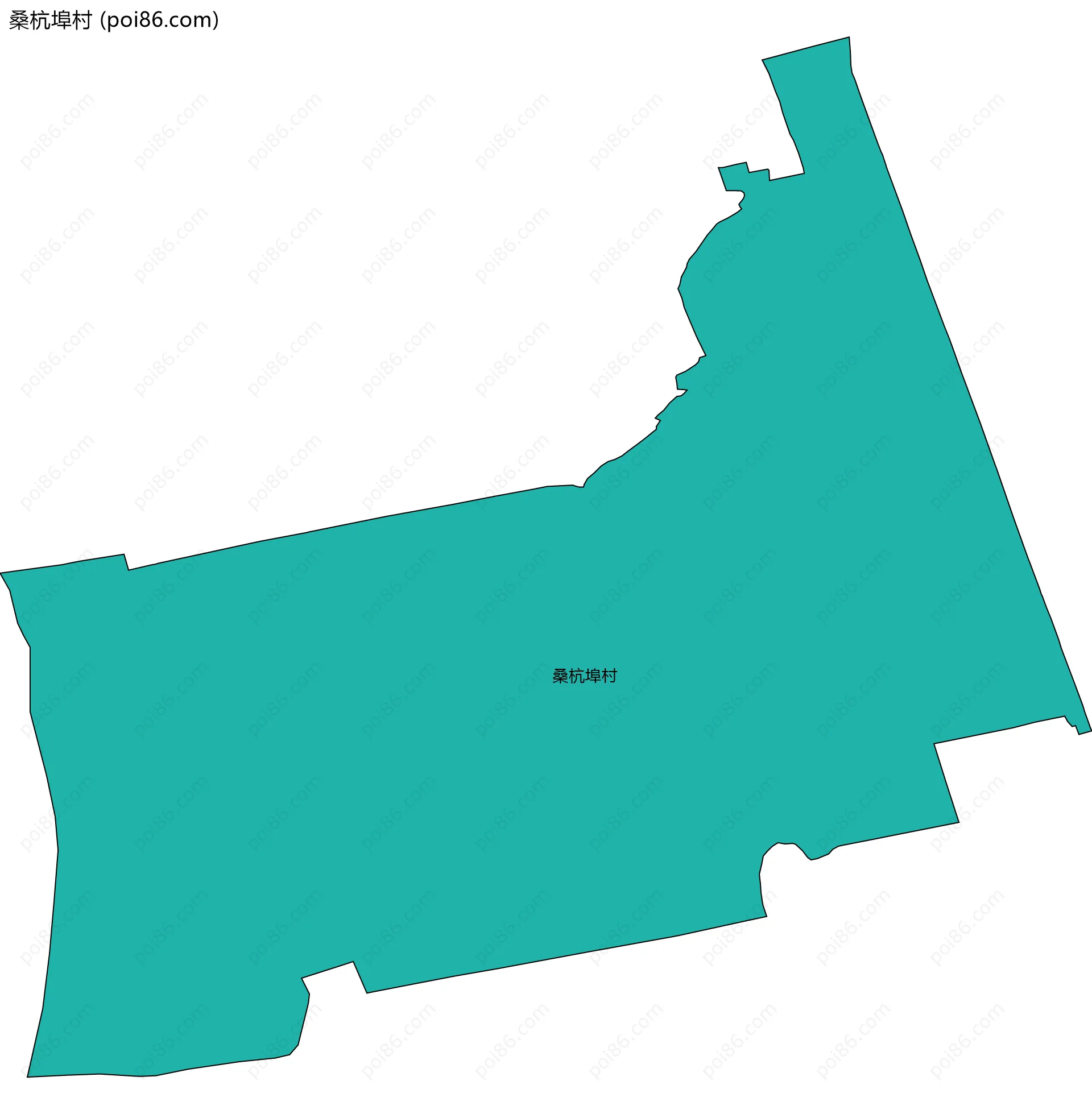 桑杭埠村边界地图