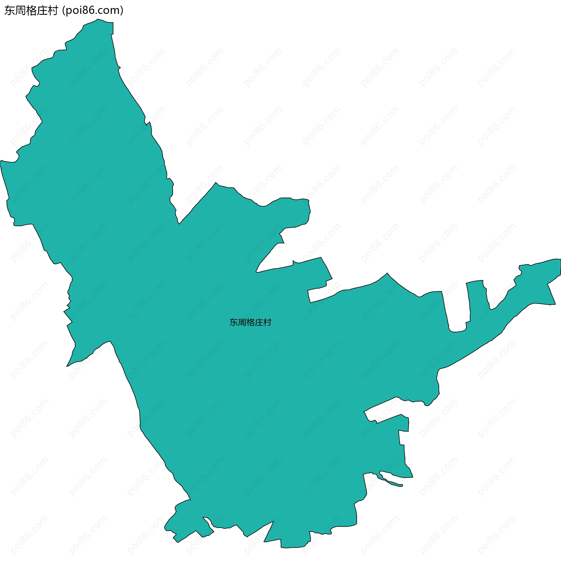 东周格庄村边界地图