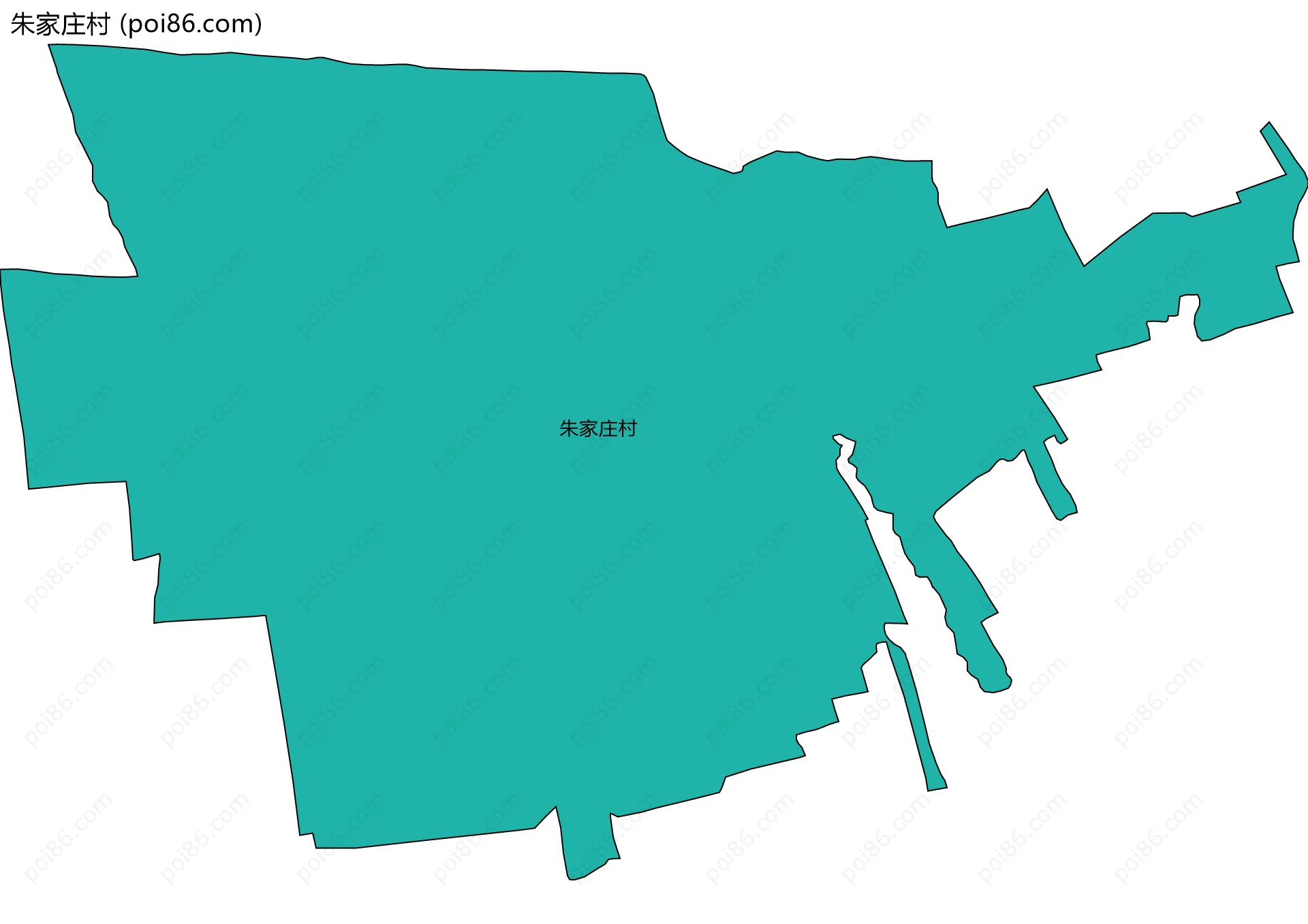 朱家庄村边界地图
