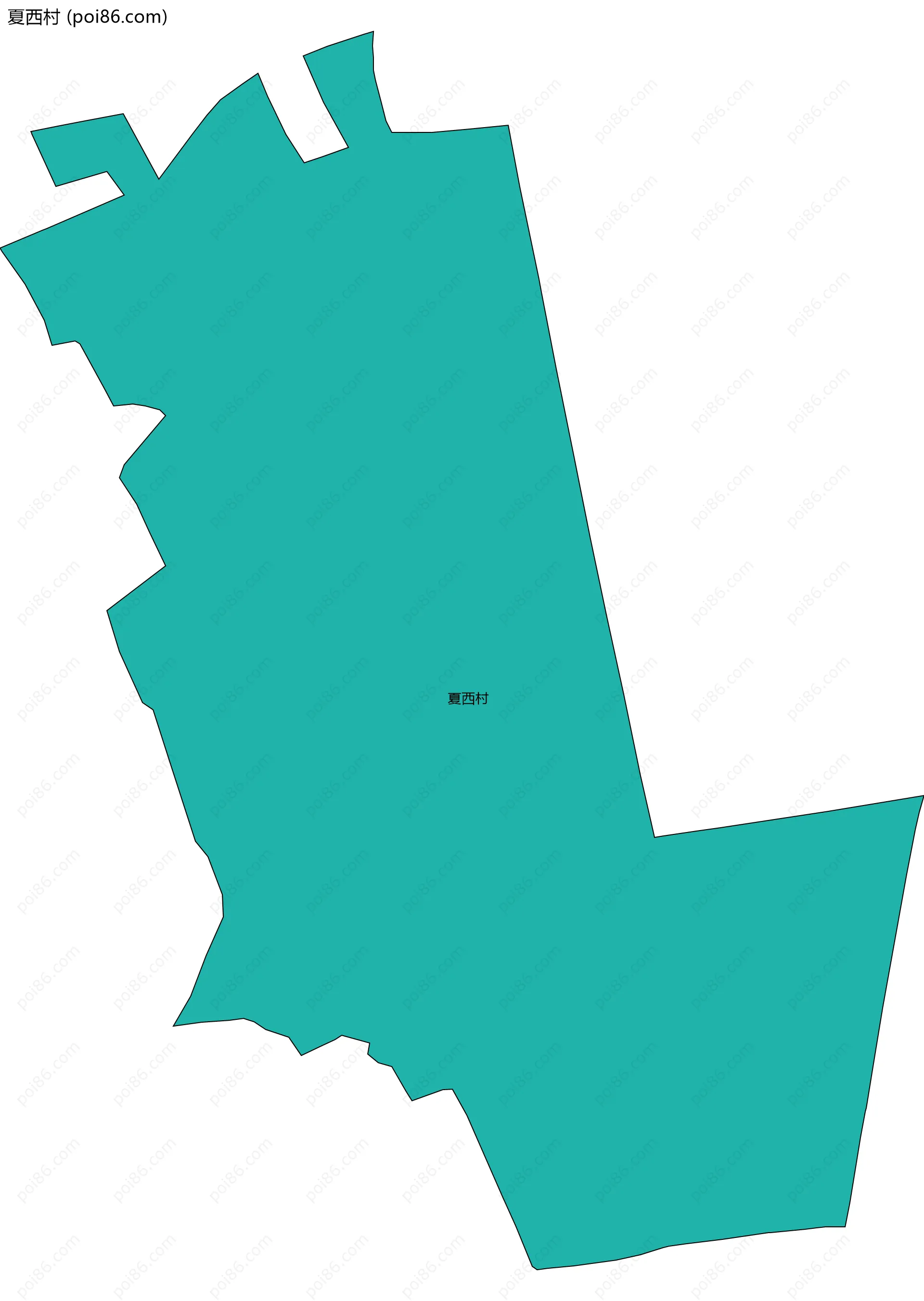 夏西村边界地图