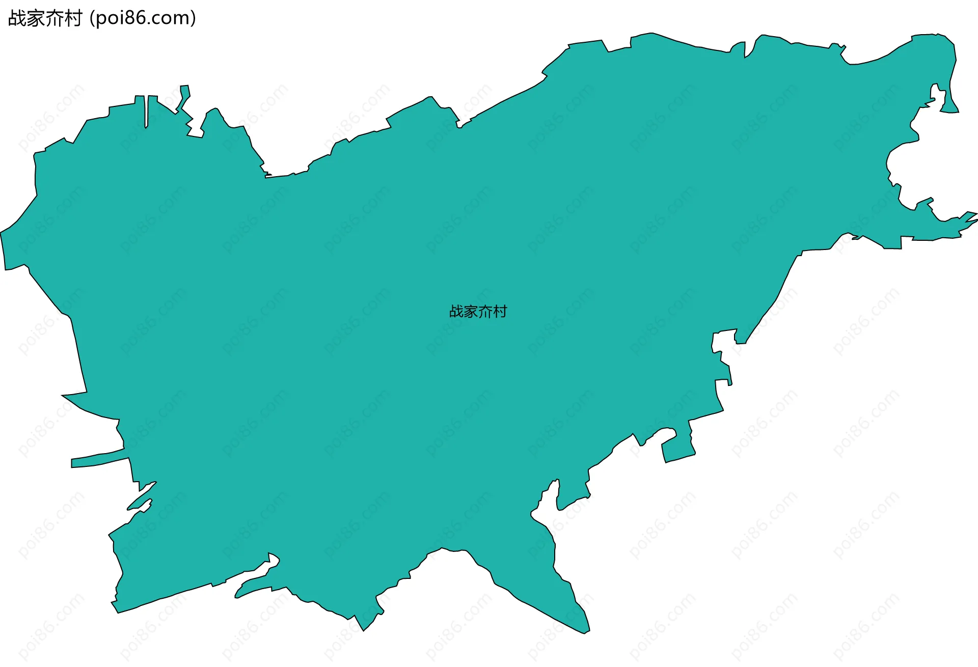 战家夼村边界地图