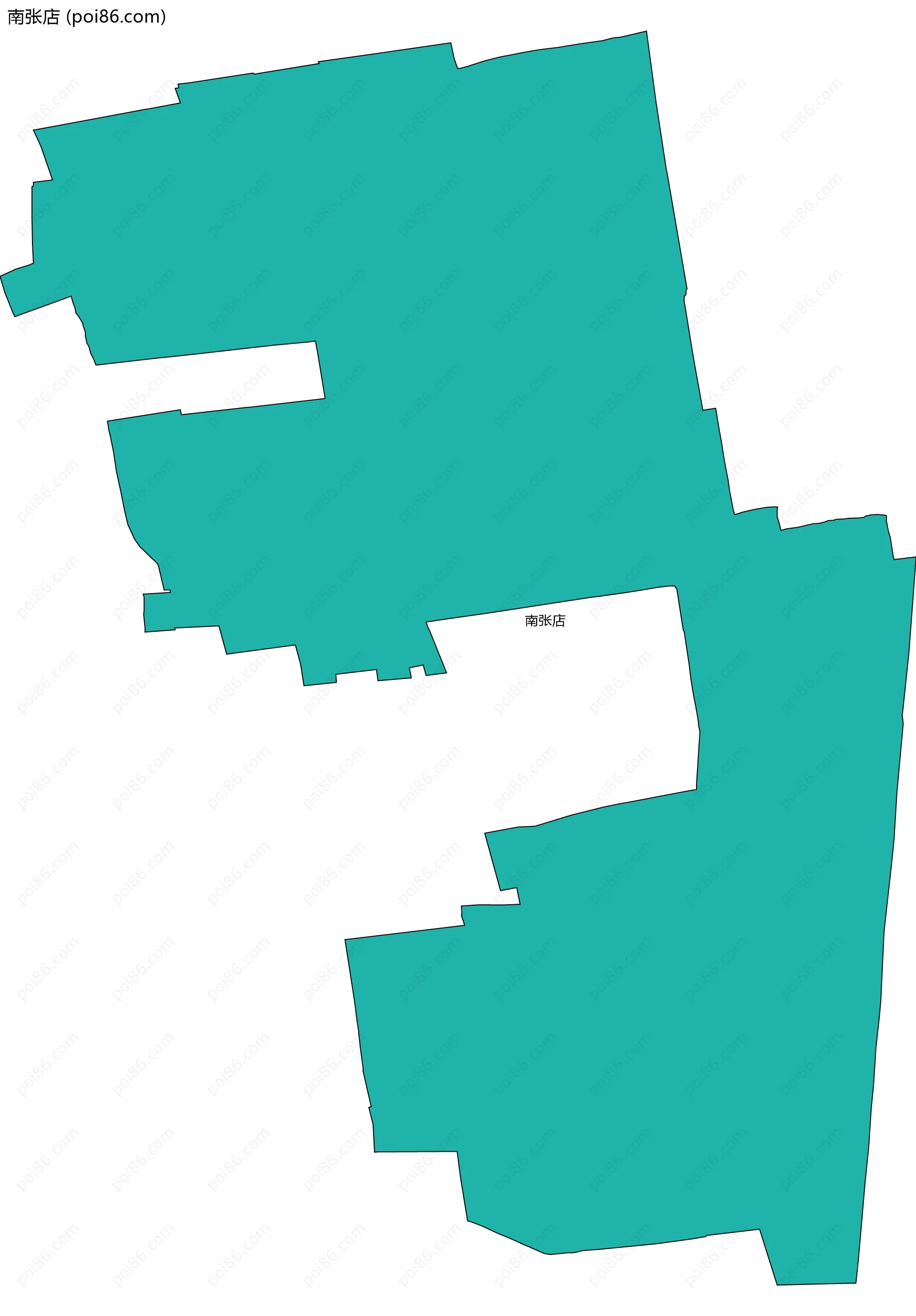 南张店边界地图