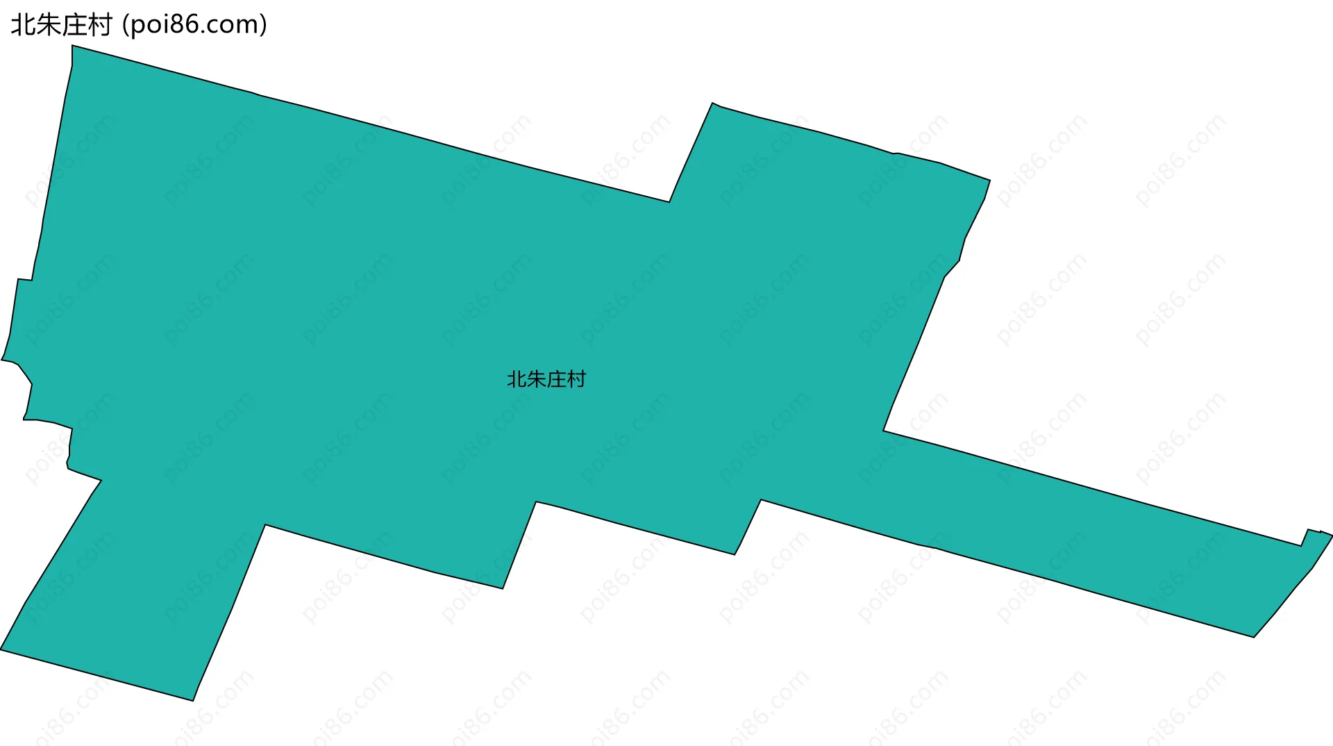 北朱庄村边界地图