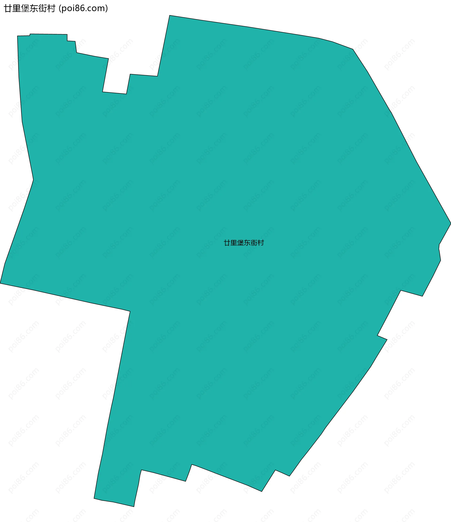 廿里堡东街村边界地图