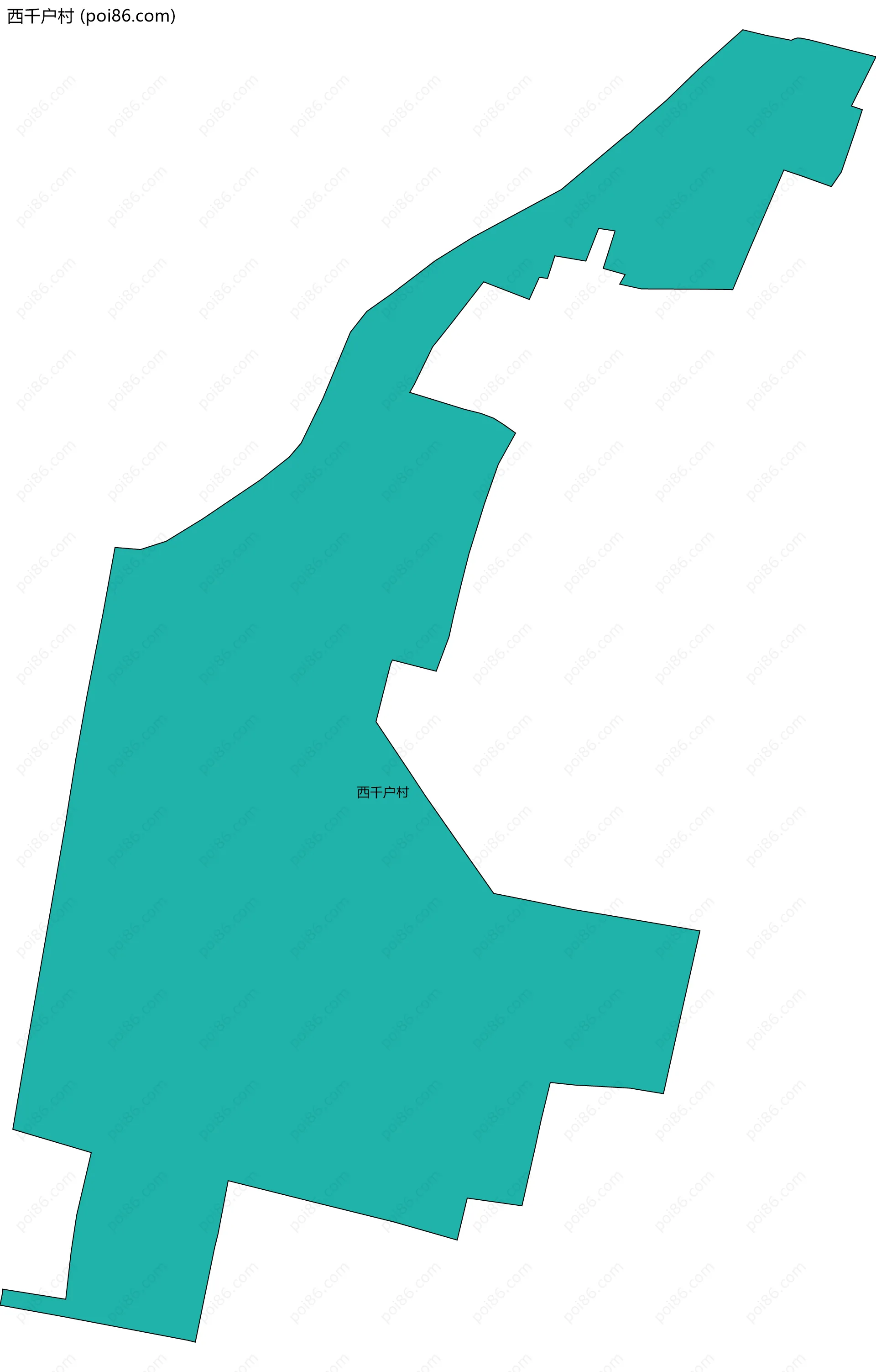 西千户村边界地图